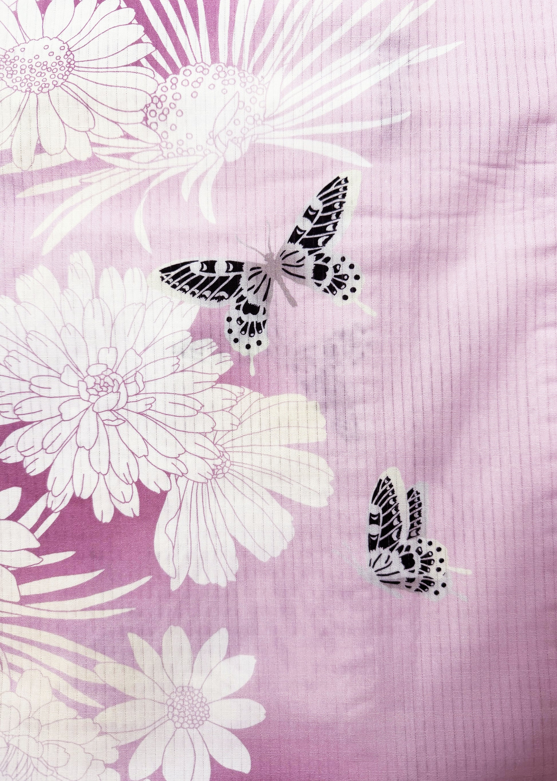 Butterflies and flowers on a textured pink background