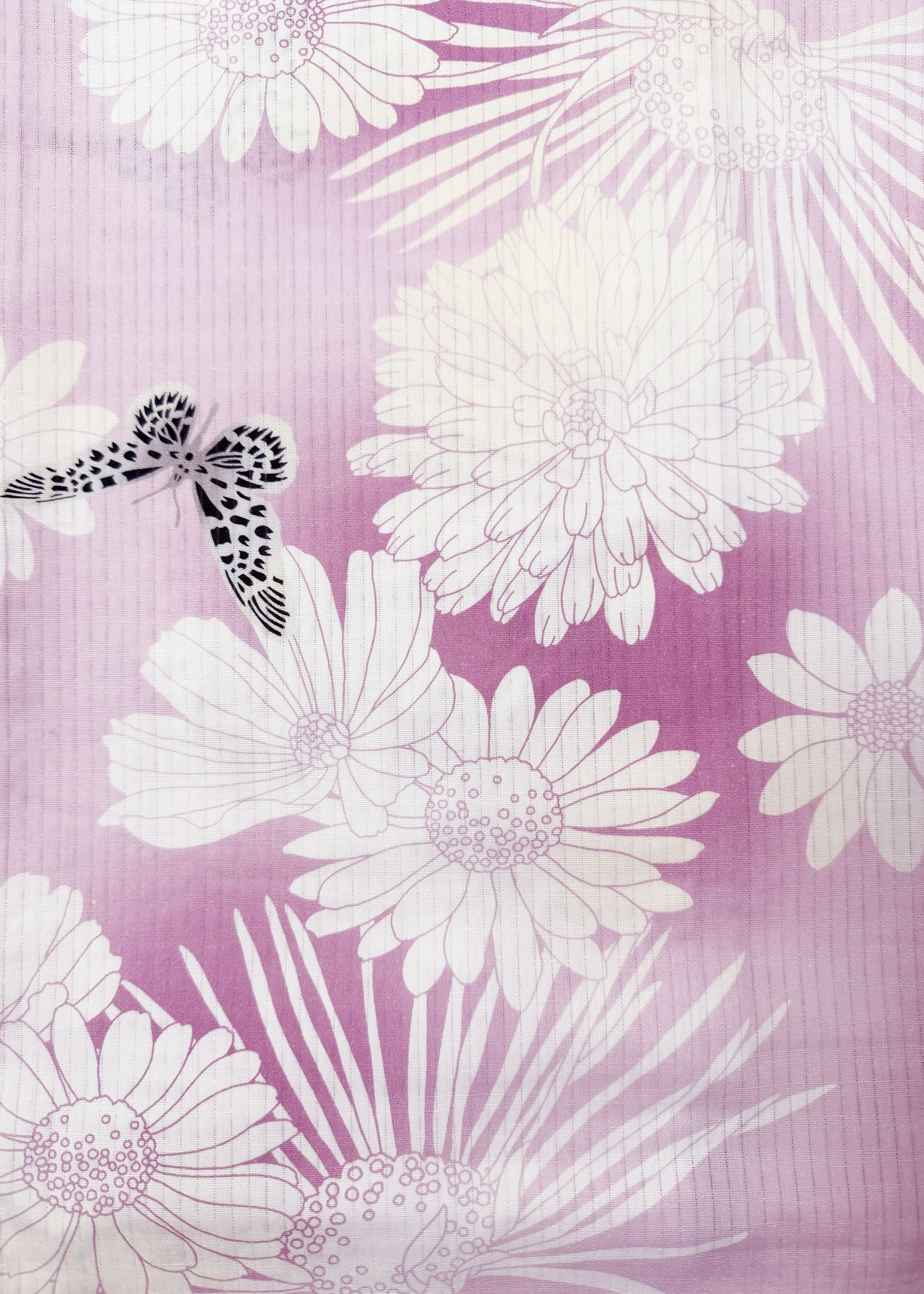 Traditional Japanese Women Yukata Kimono - Butterflies in Purple Pink