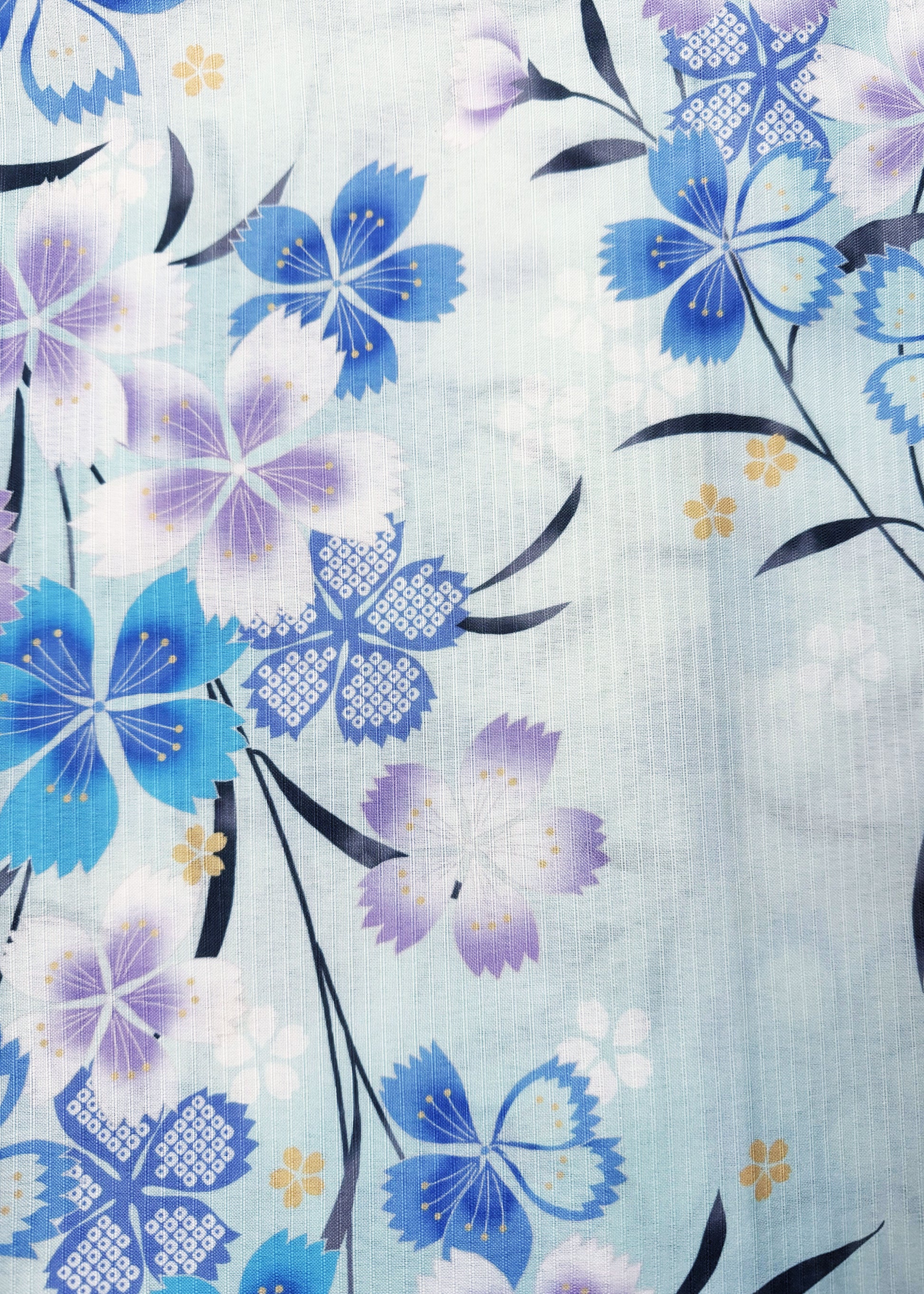 Japanese Traditional Women's Yukata Kimono - Cherry Blossoms in Blue