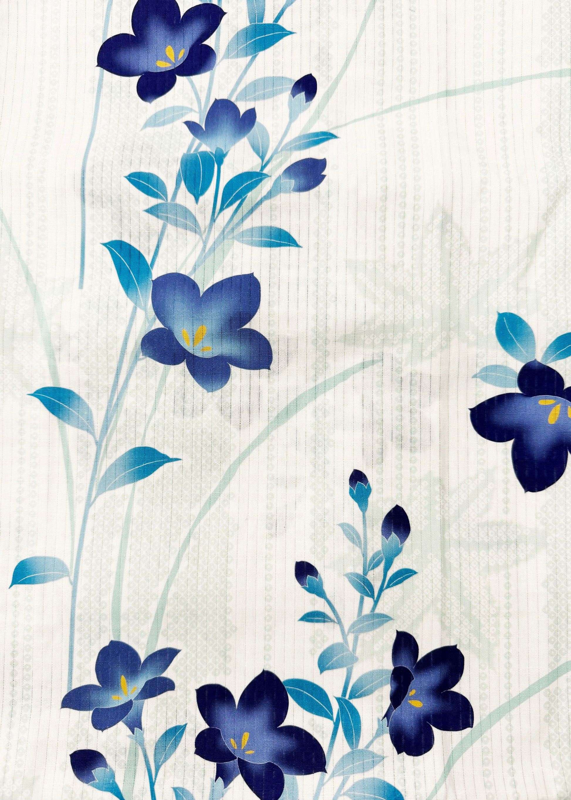 Japanese Traditional Yukata Kimono Women's Plus - Blue Kikyo