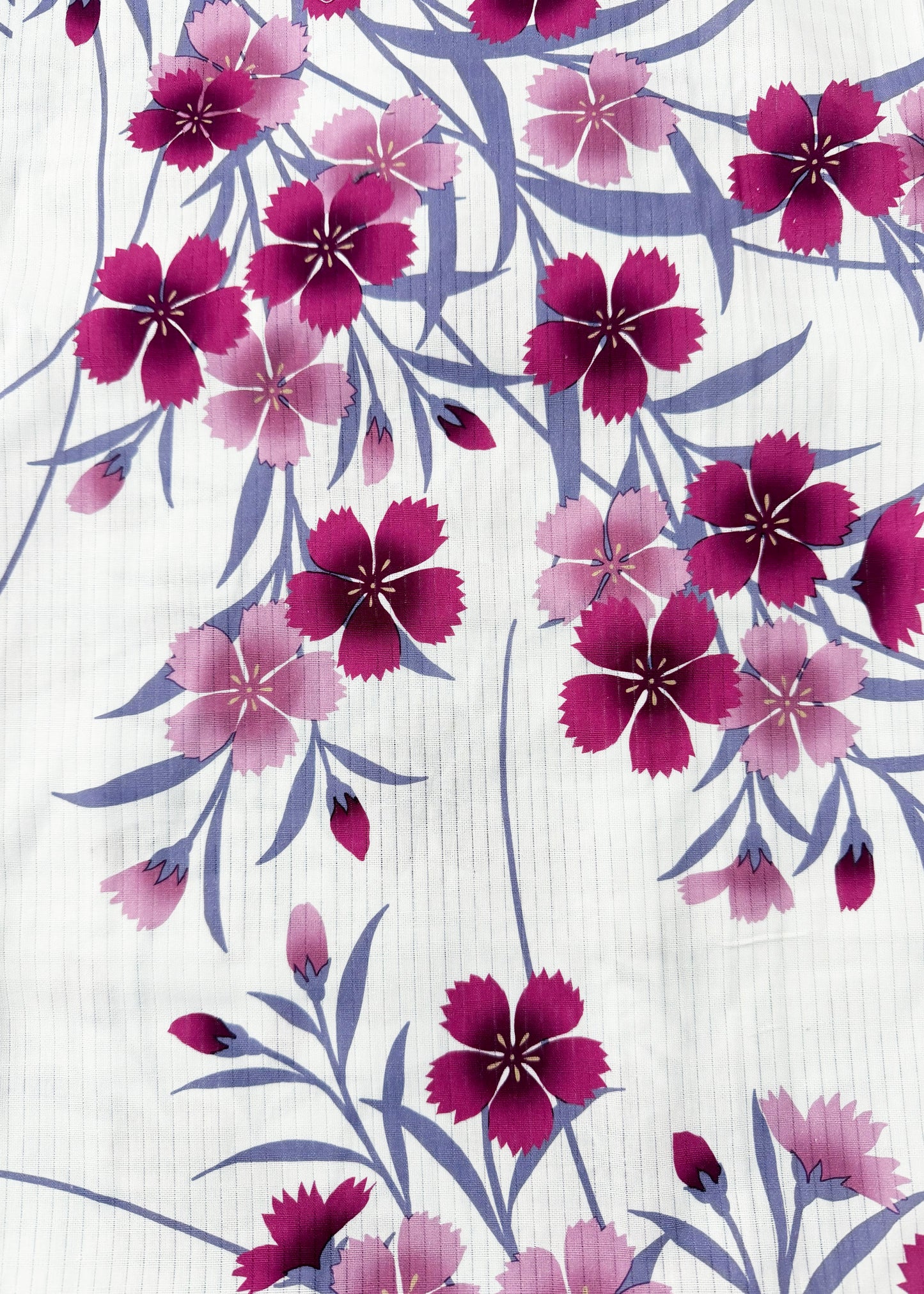 Japanese Traditional Summer Yukata Kimono Plus Size - Dianthus Blooms