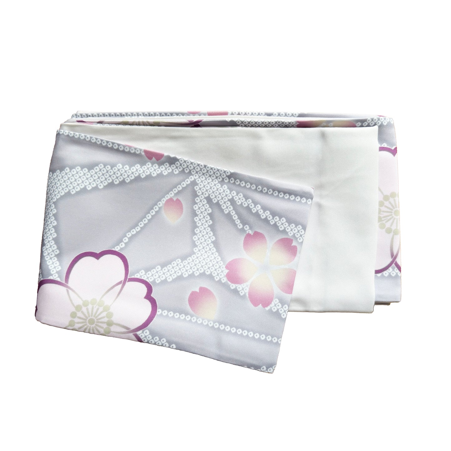 Japanese Traditional Women's Hanhaba Flat Obi Belt - Cherry Blossom