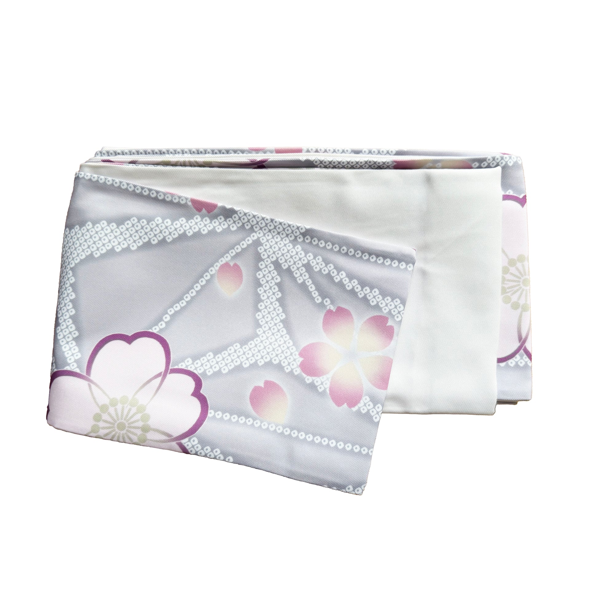 Japanese Traditional Women's Hanhaba Flat Obi Belt - Cherry Blossom