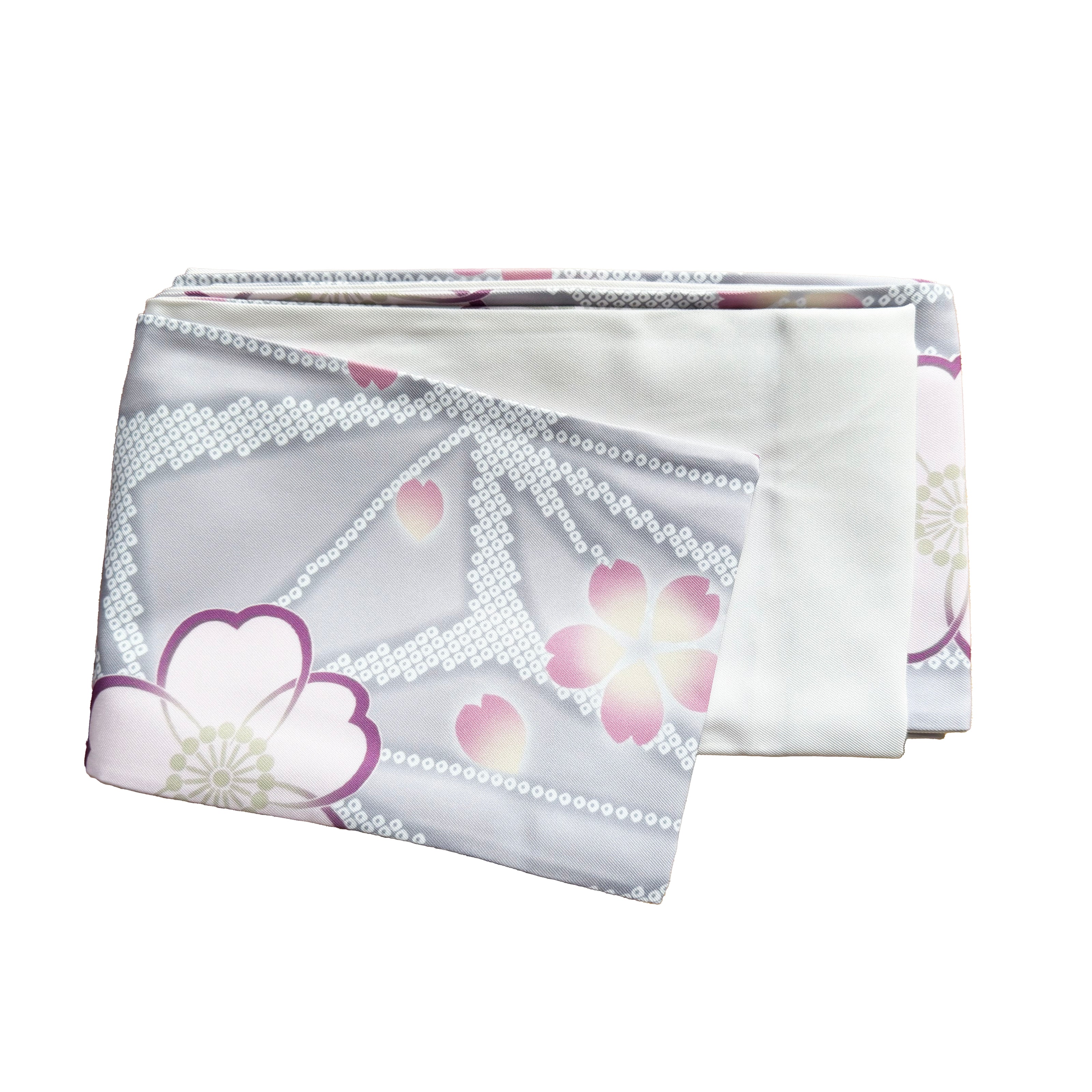 Japanese Traditional Women's Hanhaba Flat Obi Belt - Cherry Blossom