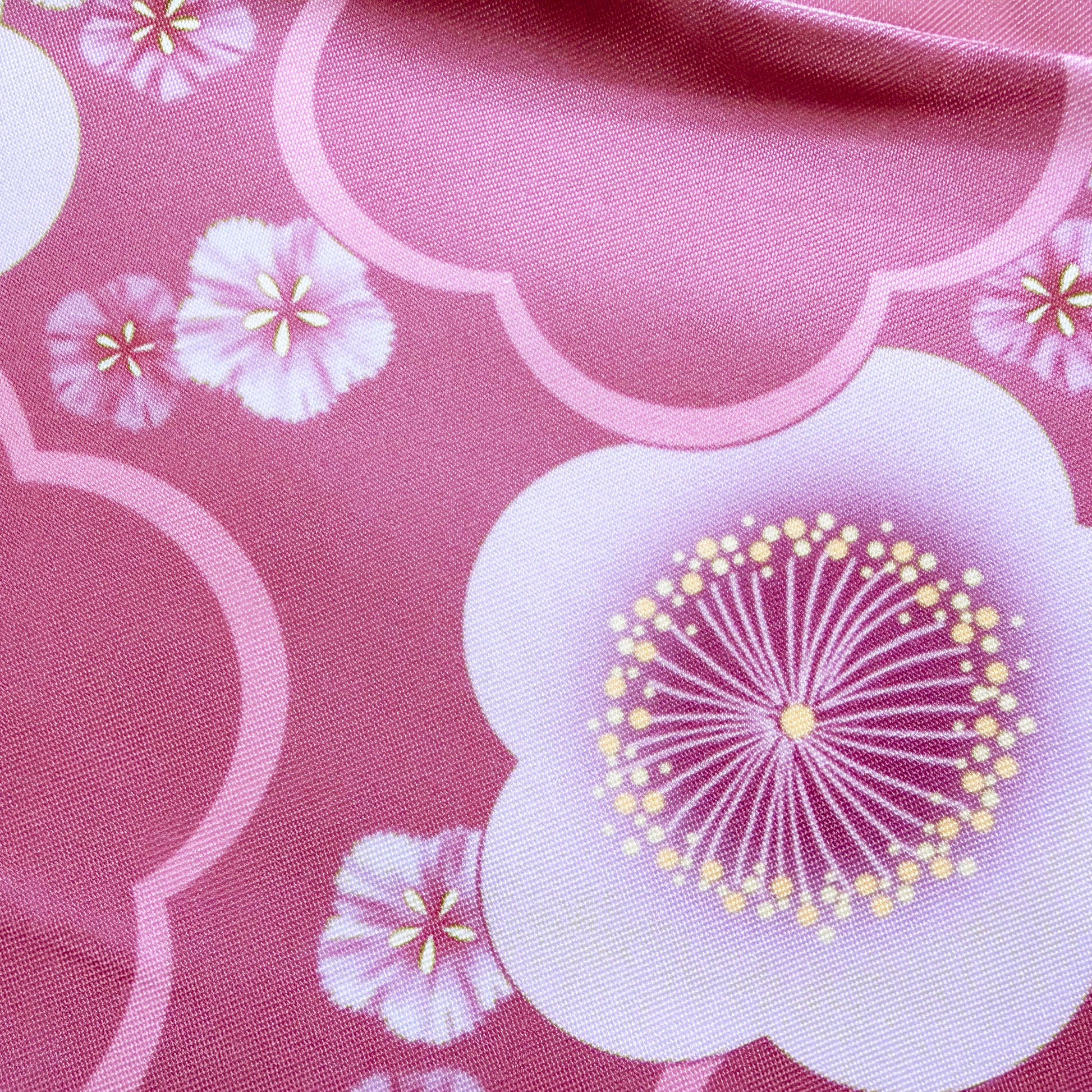Traditional Japanese Hanhaba Flat Obi Belt - Plum Blossom Pink
