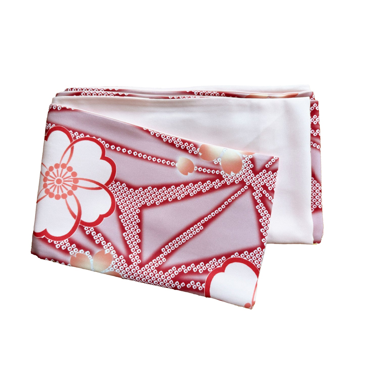 Traditional Japanese Women's Summer Flat Obi Belt Cherry Blossom Pink
