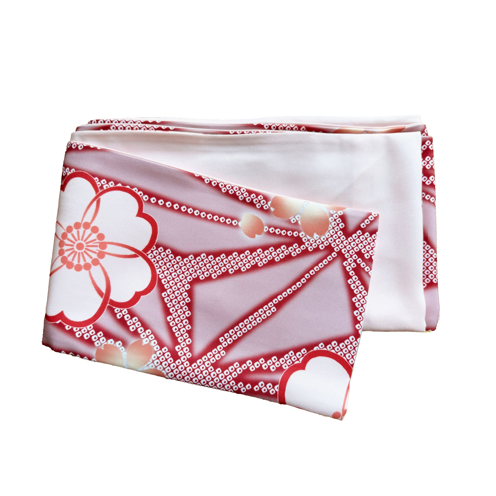 Traditional Japanese Women's Summer Flat Obi Belt Cherry Blossom Pink