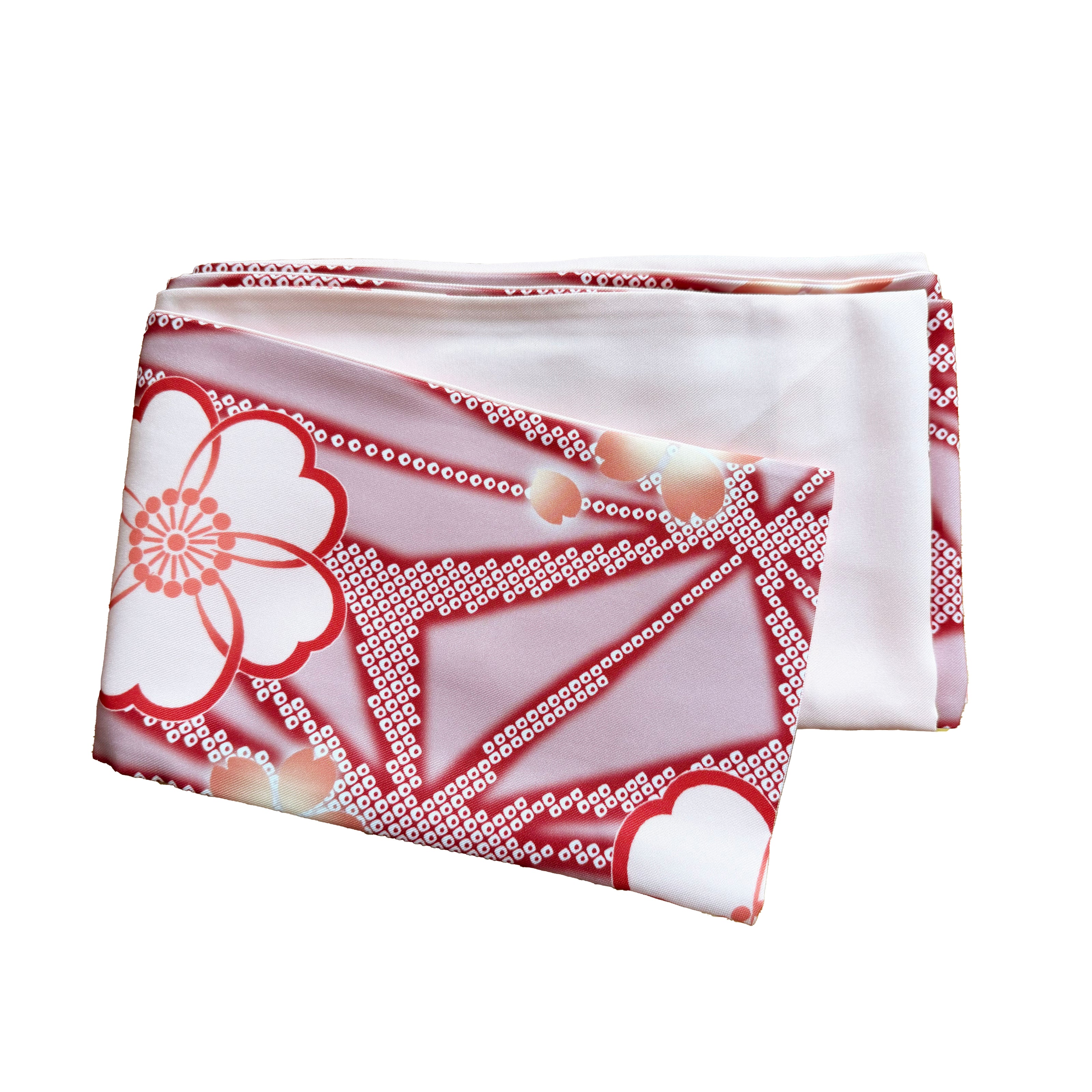 Traditional Japanese Women's Summer Flat Obi Belt Cherry Blossom Pink