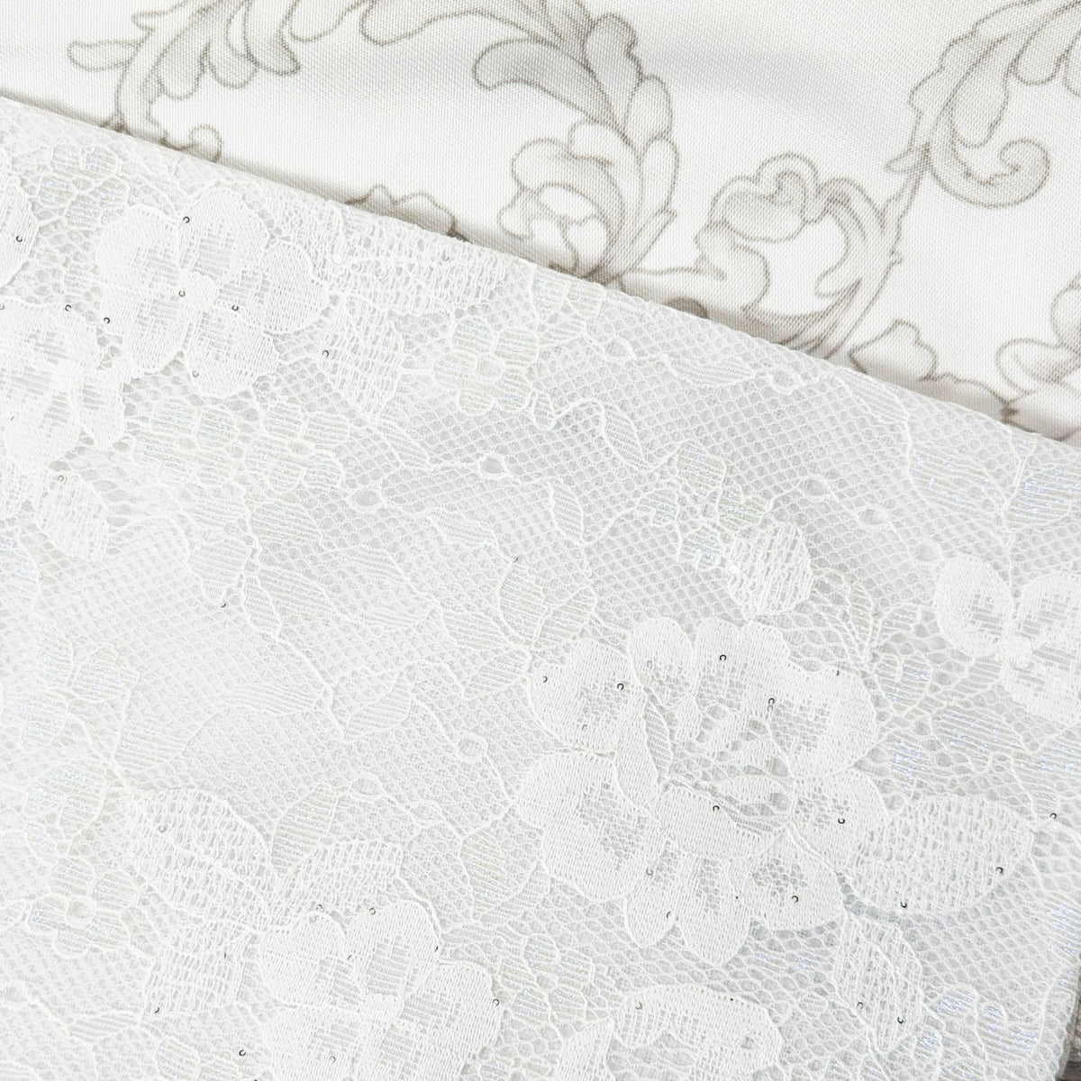 Traditional Japanese Women's Summer Flat Obi Belt Floral Lace White