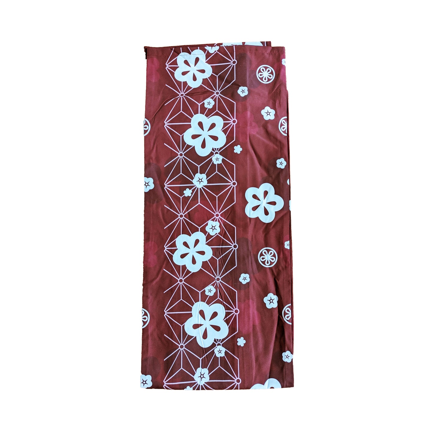 Japanese Yukata Kimono Plus Size - Plum Blossoms in Maroon