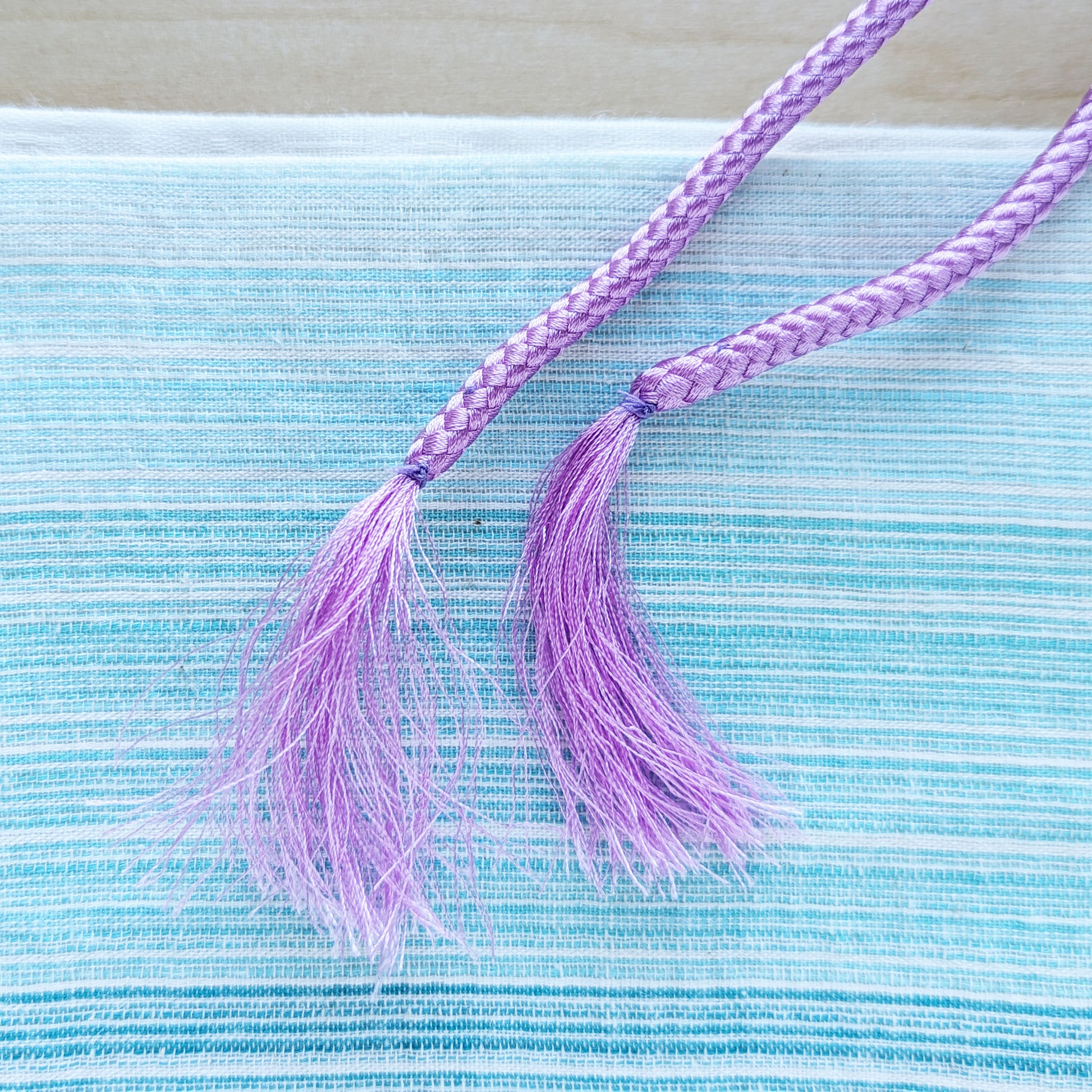 Japanese Kazari Himo Decorative String - Purple Triple Beads