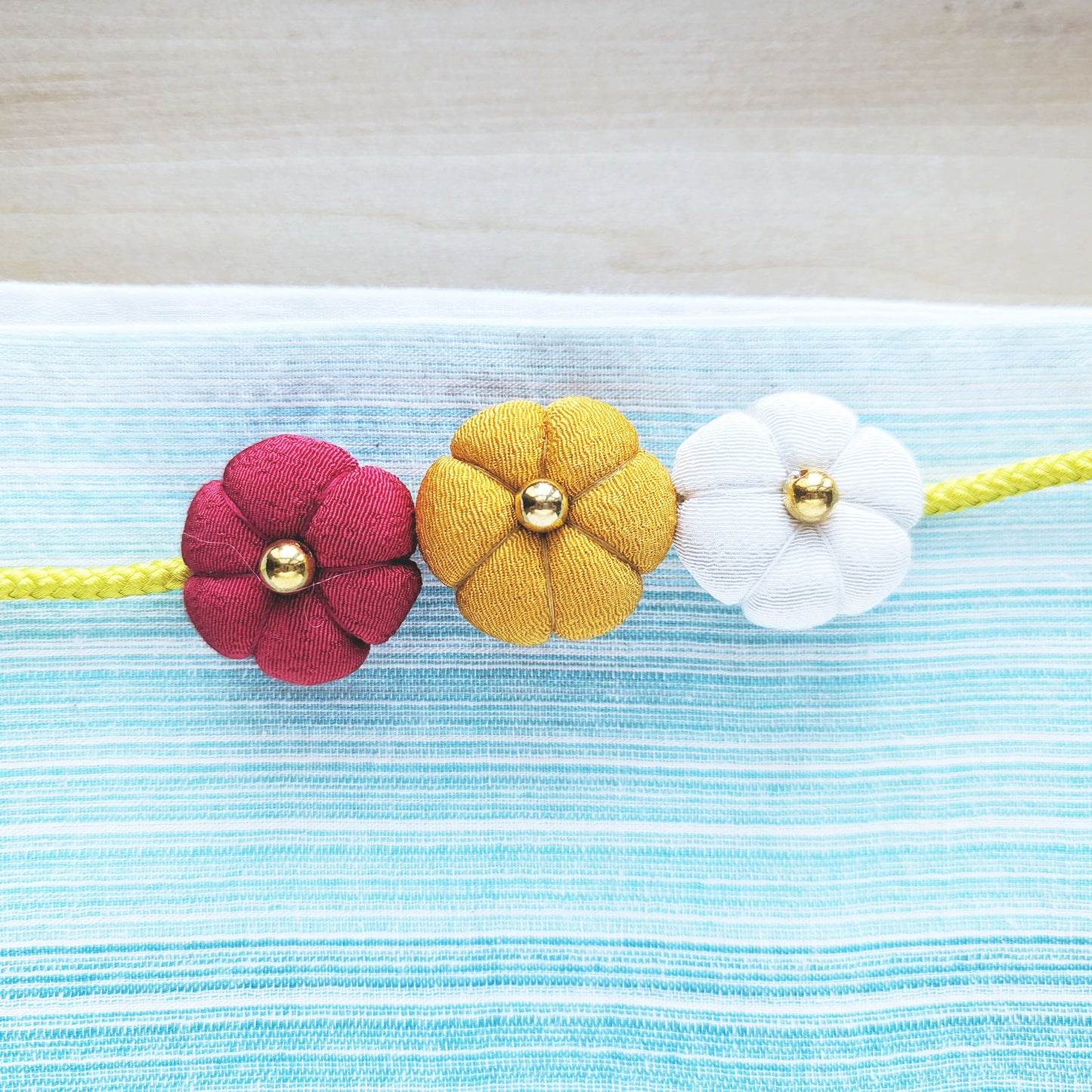 Japanese Kazari Himo Decorative String - Flower Buds Yellow