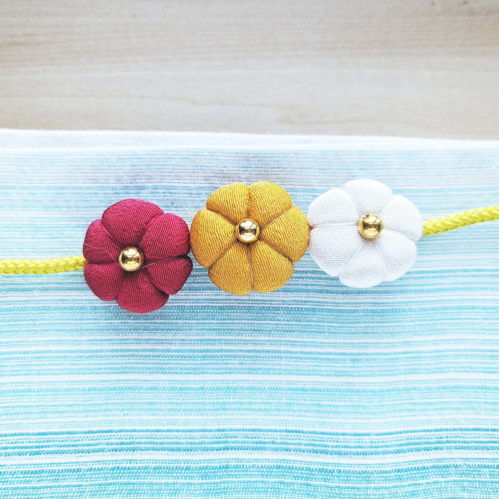 Japanese Kazari Himo Decorative String - Flower Buds Yellow