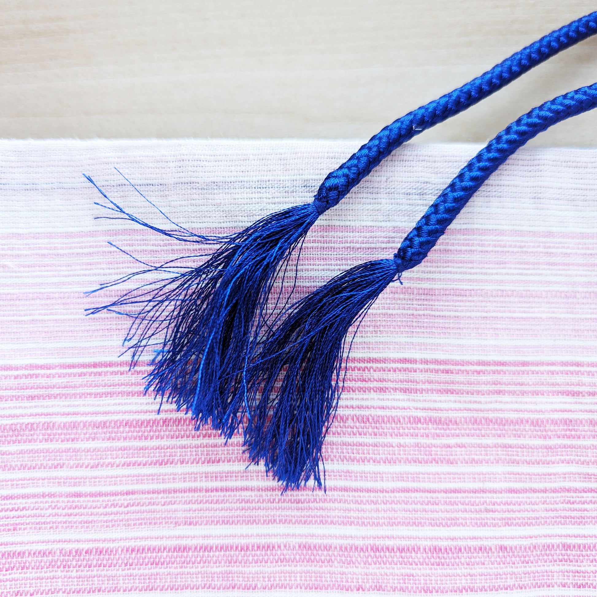 Kazari Himo Decorative String - Navy Blue Triple Beads