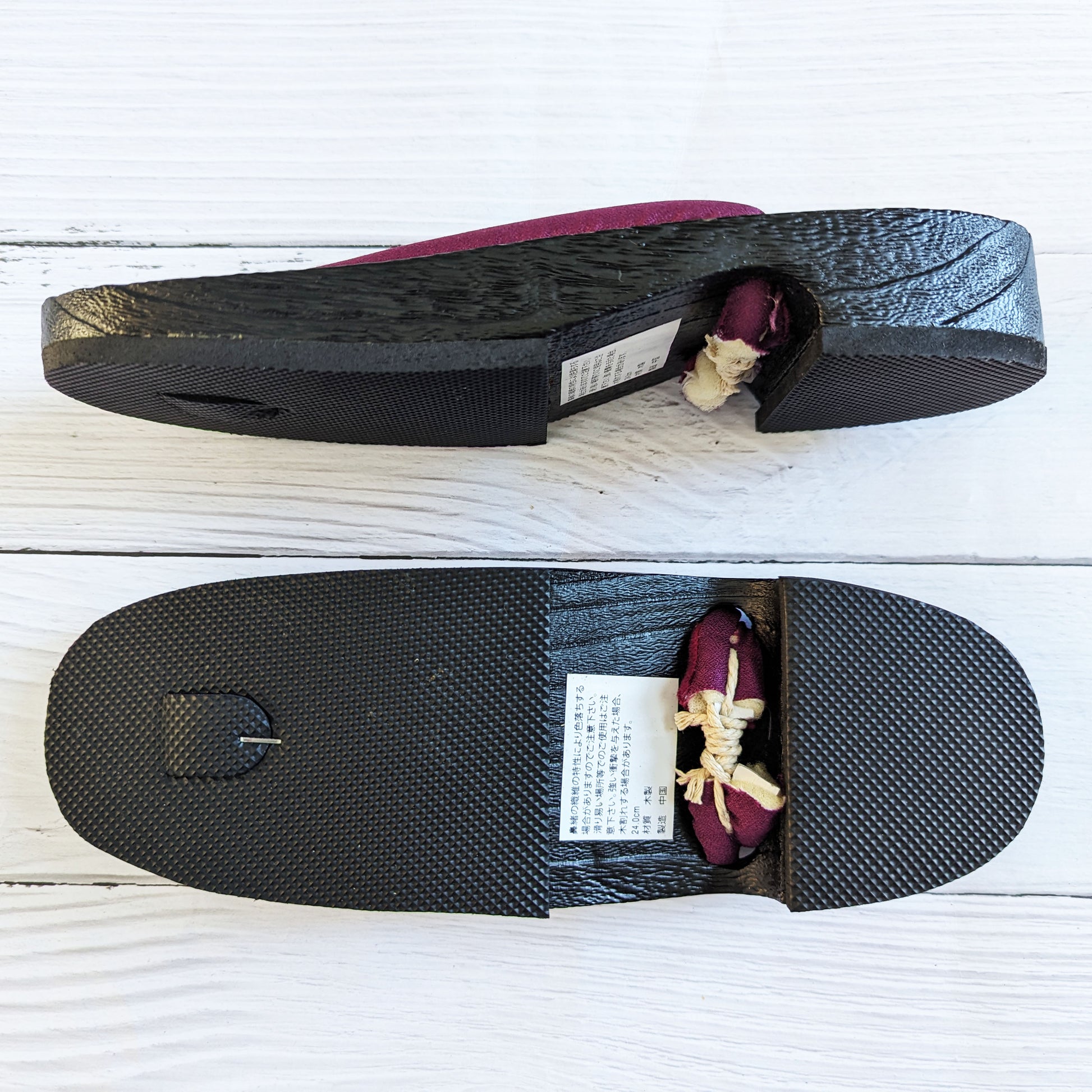 Japanese Geta Sandals - Simple Dark Purple