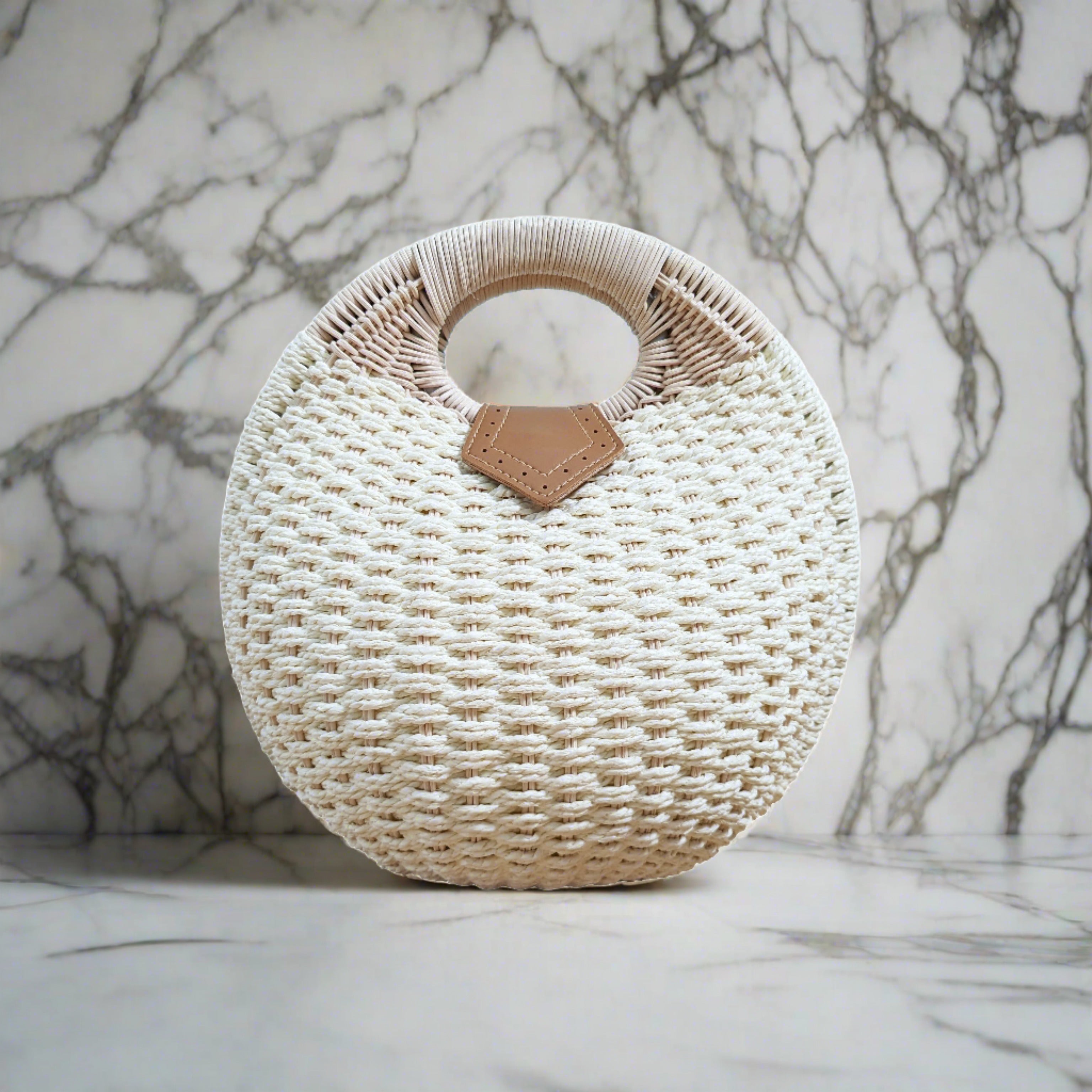 Wicker shell bag sale