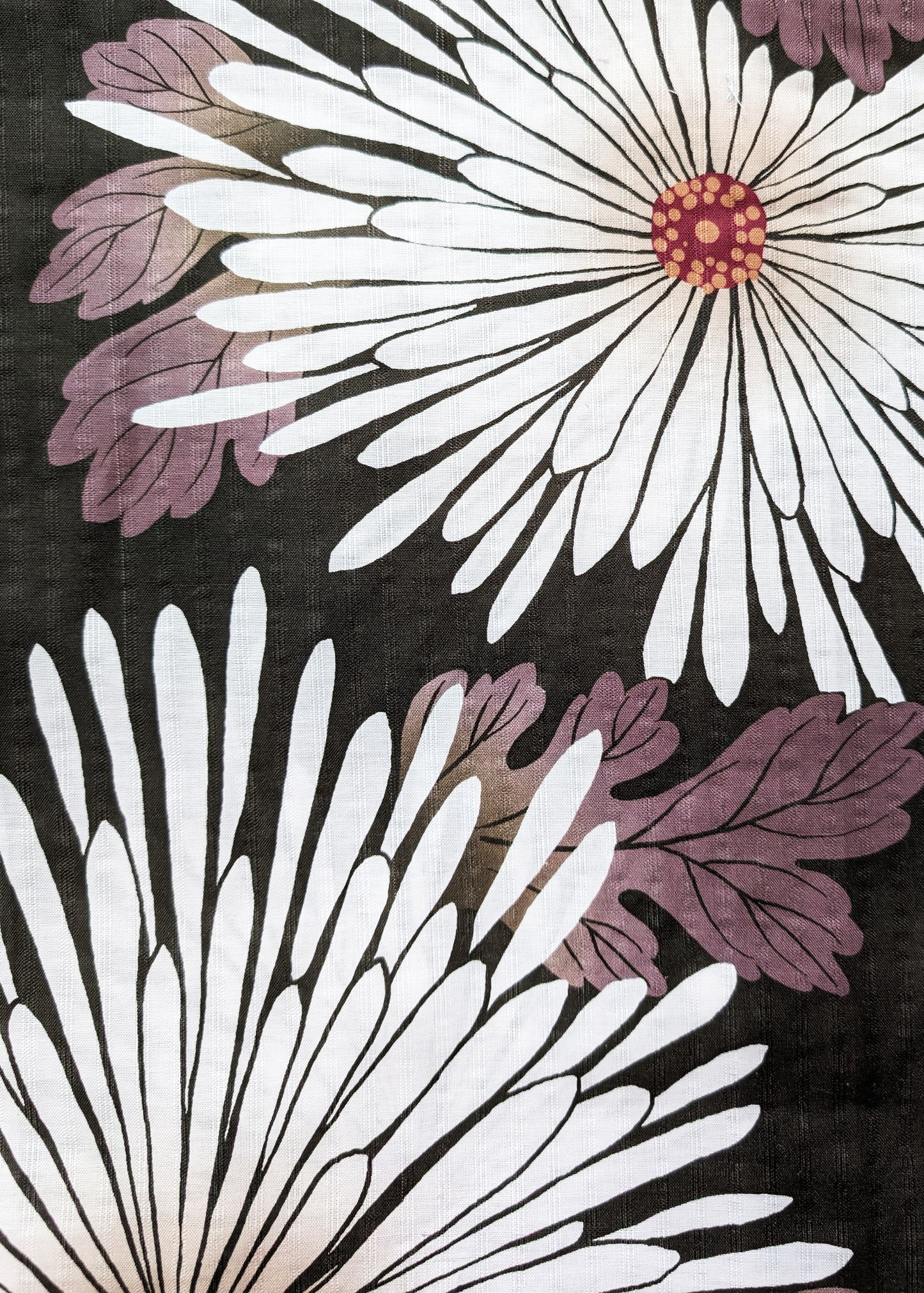 Japanese Yukata Kimono - Flowers in Charcoal