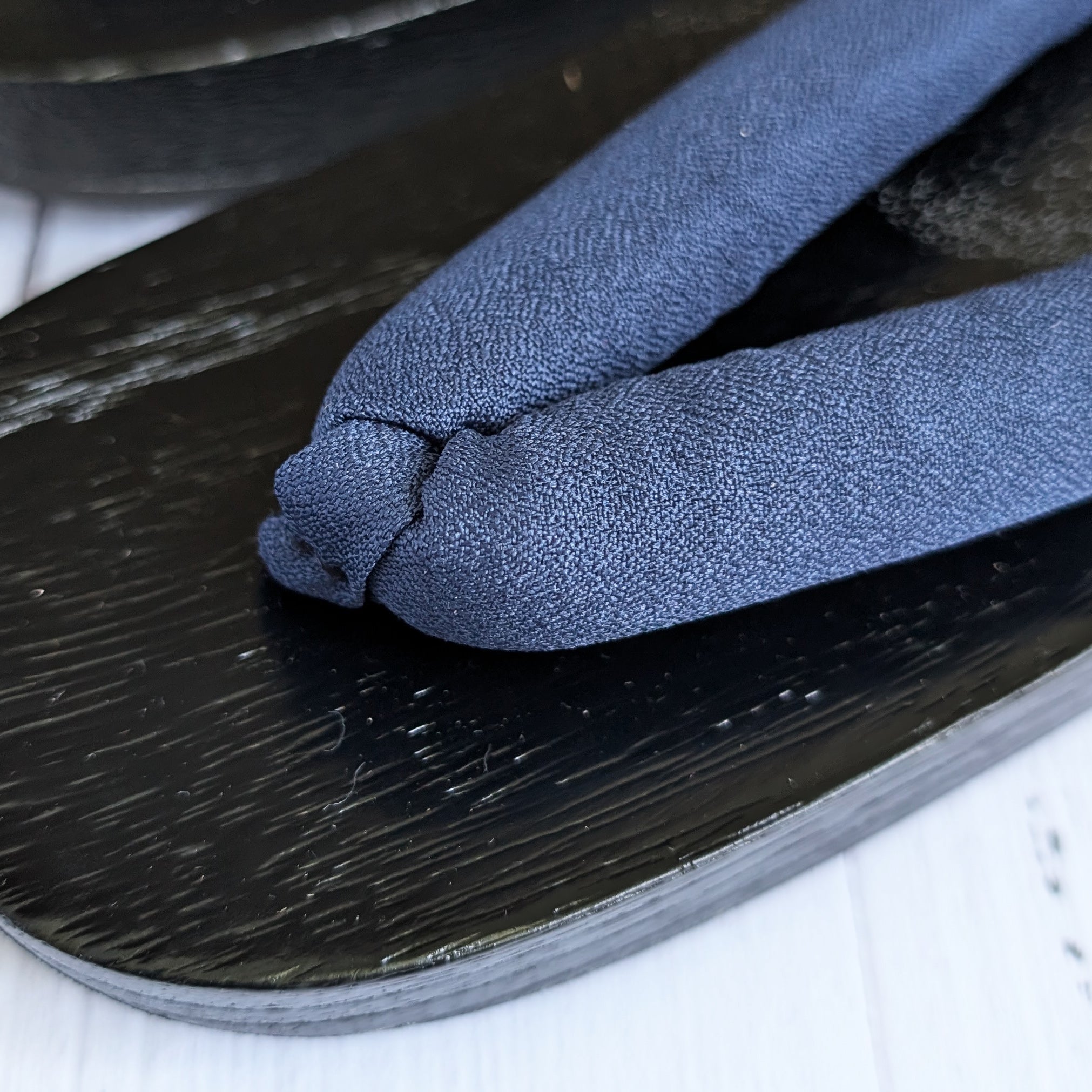 Japanese Traditional Wooden Geta Sandals - Simple Indigo (24.5 cm ...
