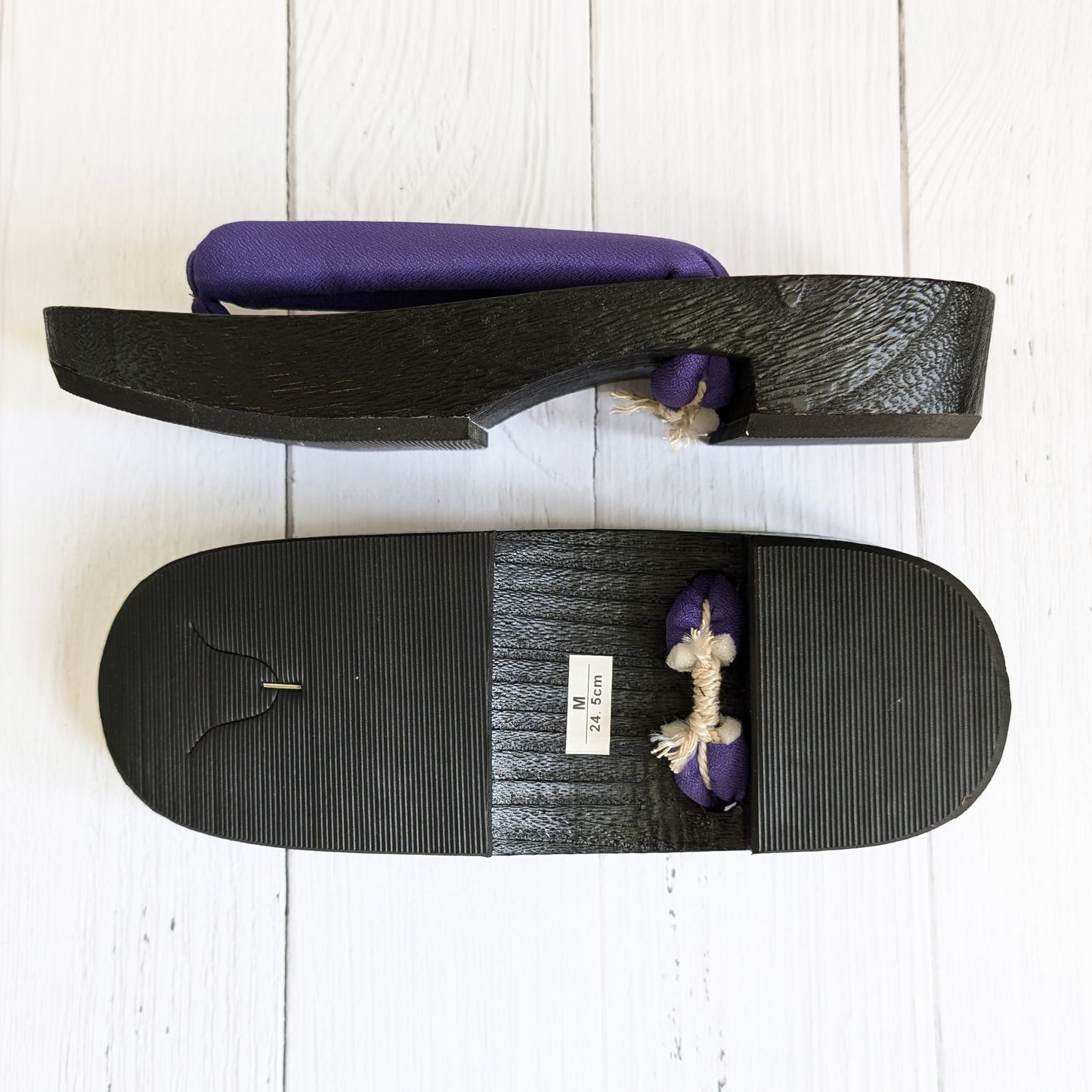 Japanese Traditional Geta Sandals - Simple Dark Purple for Yukata ...
