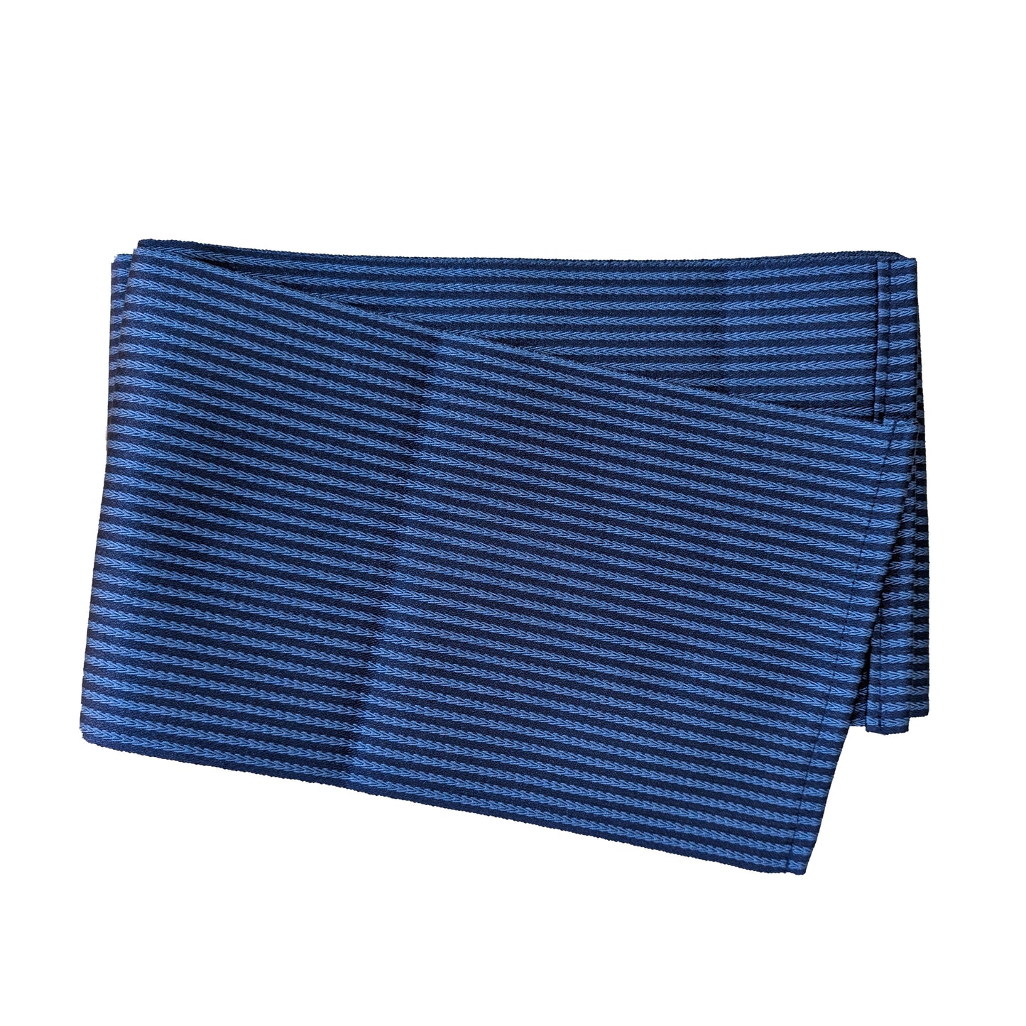 Japanese Flat Obi Belt - Striped Dark Blue