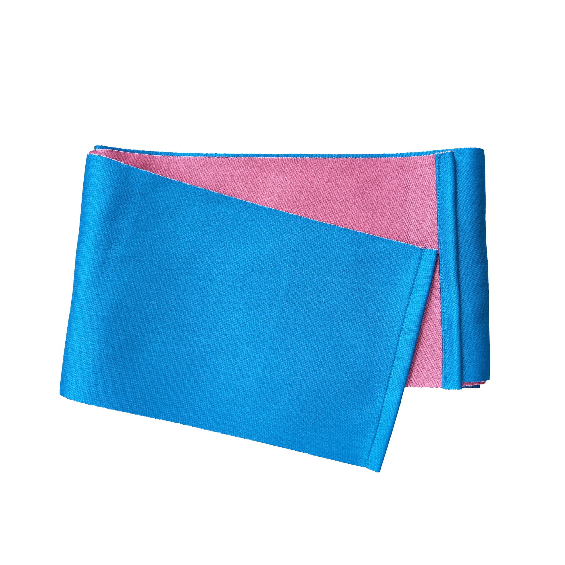 Japanese Flat Obi Belt - Blue and Pink