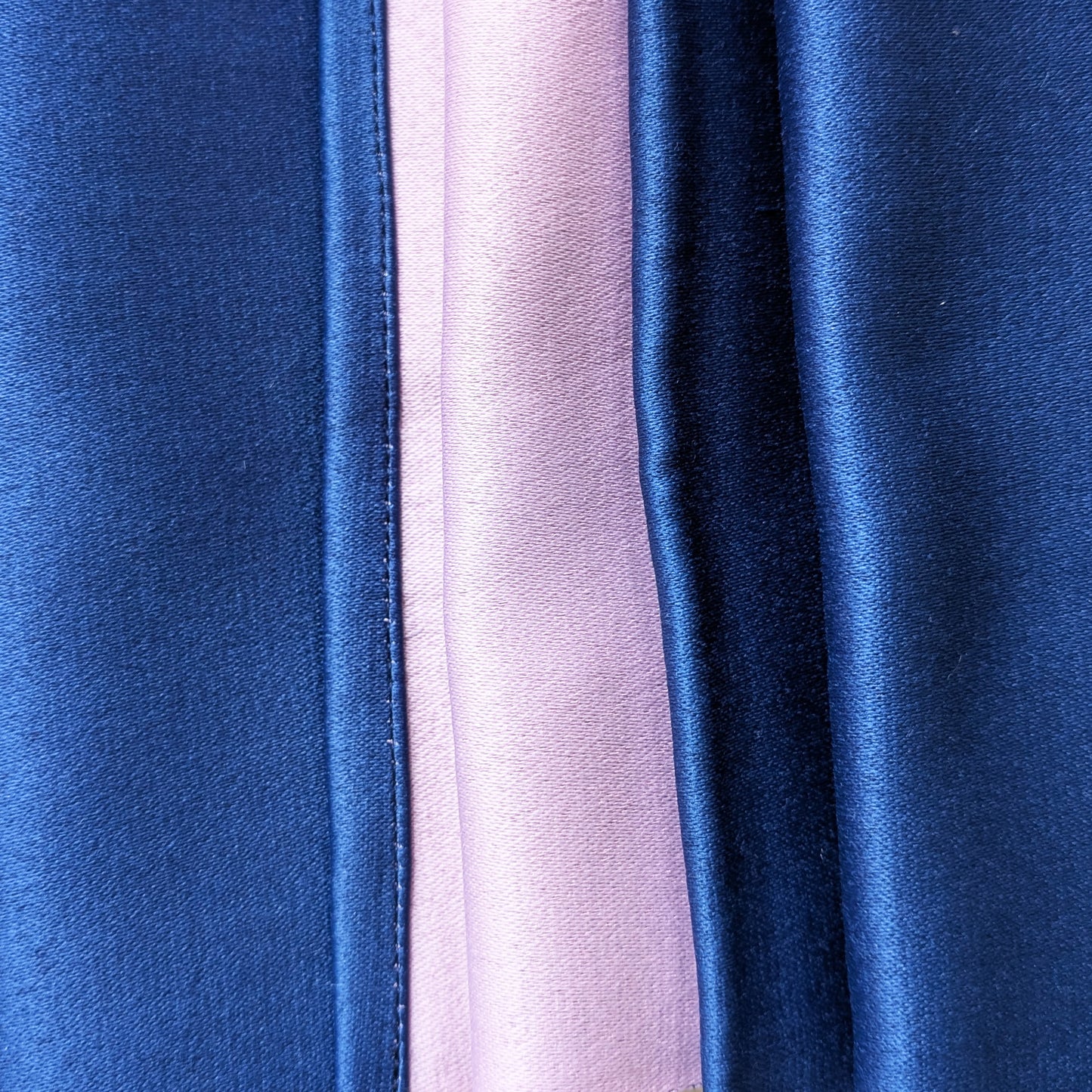 Japanese Flat Obi Belt - Blue and Pink