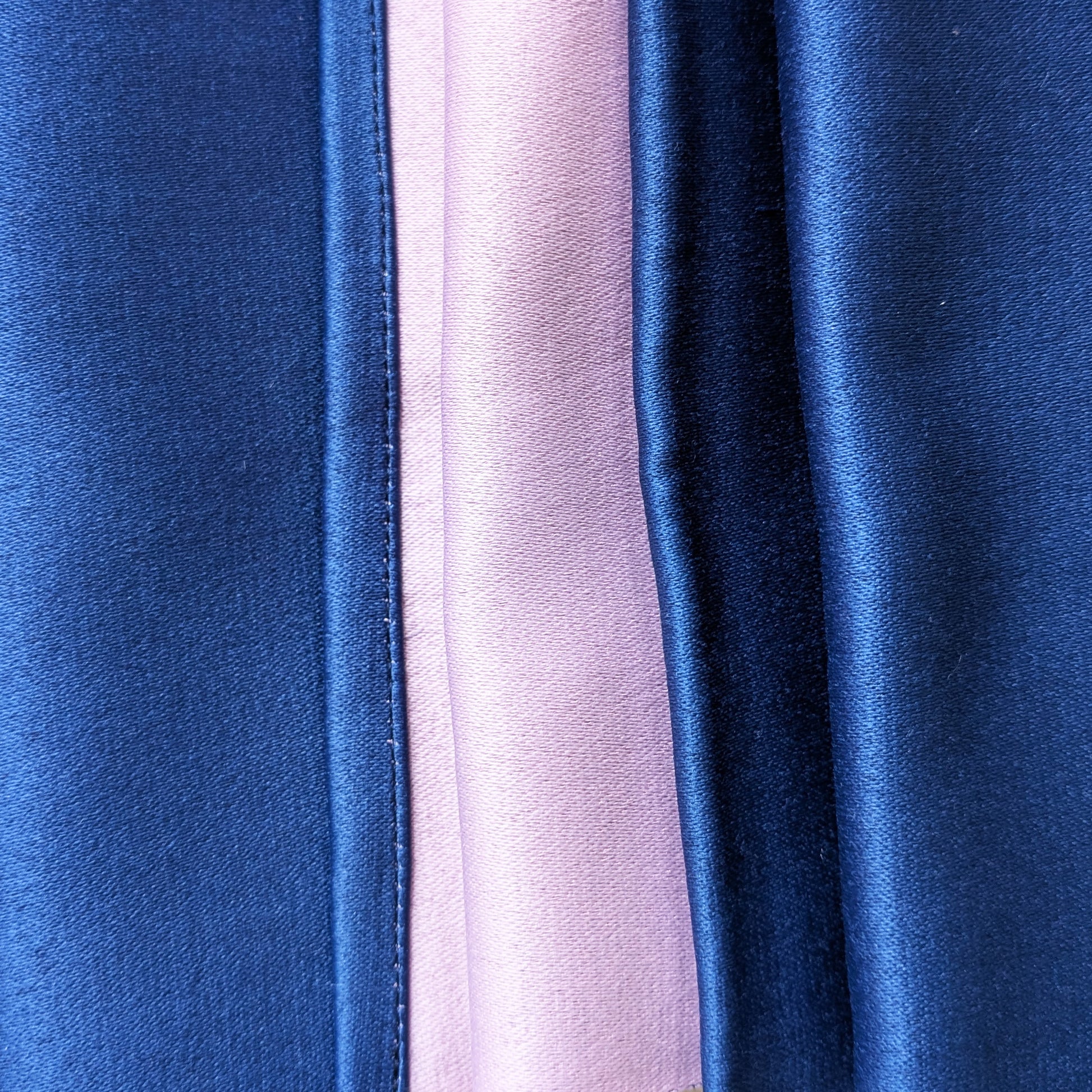 Japanese Flat Obi Belt - Blue and Pink