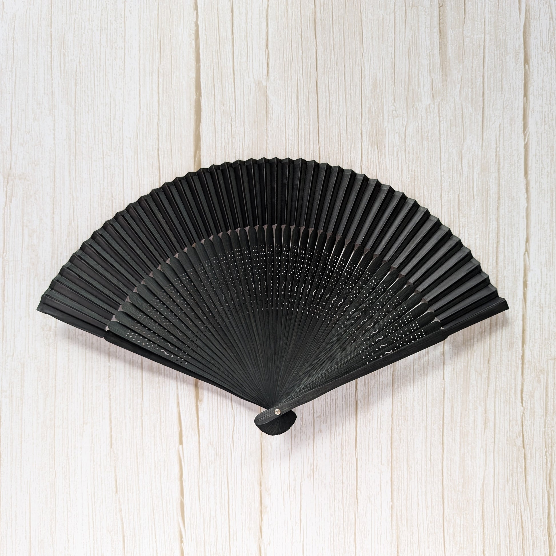 Japanese Folding Fan - Simple Black