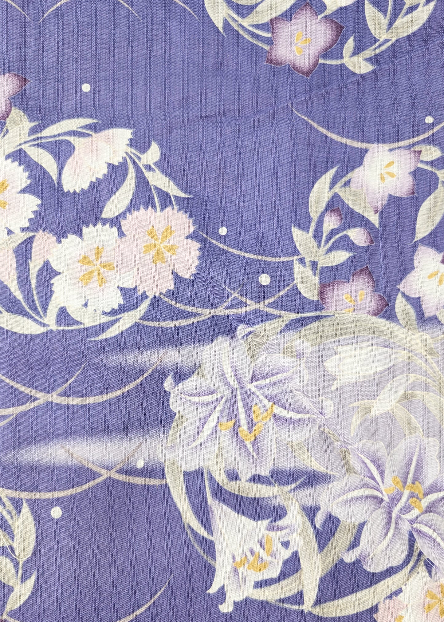 Traditional Japanese Women's Yukata Kimono - Japanese Flower in Purple