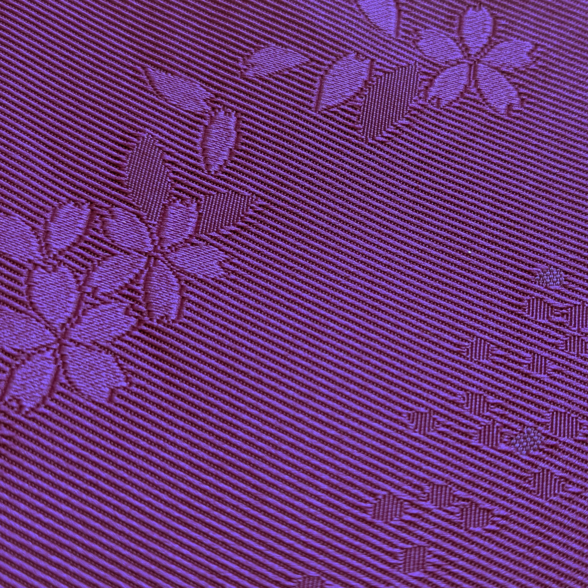 Traditional Japanese Flat Obi Waist Belt - Cherry Blossom Purple
