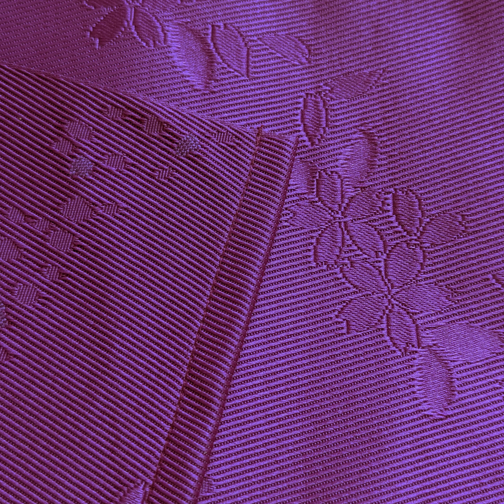 Traditional Japanese Flat Obi Waist Belt - Cherry Blossom Purple