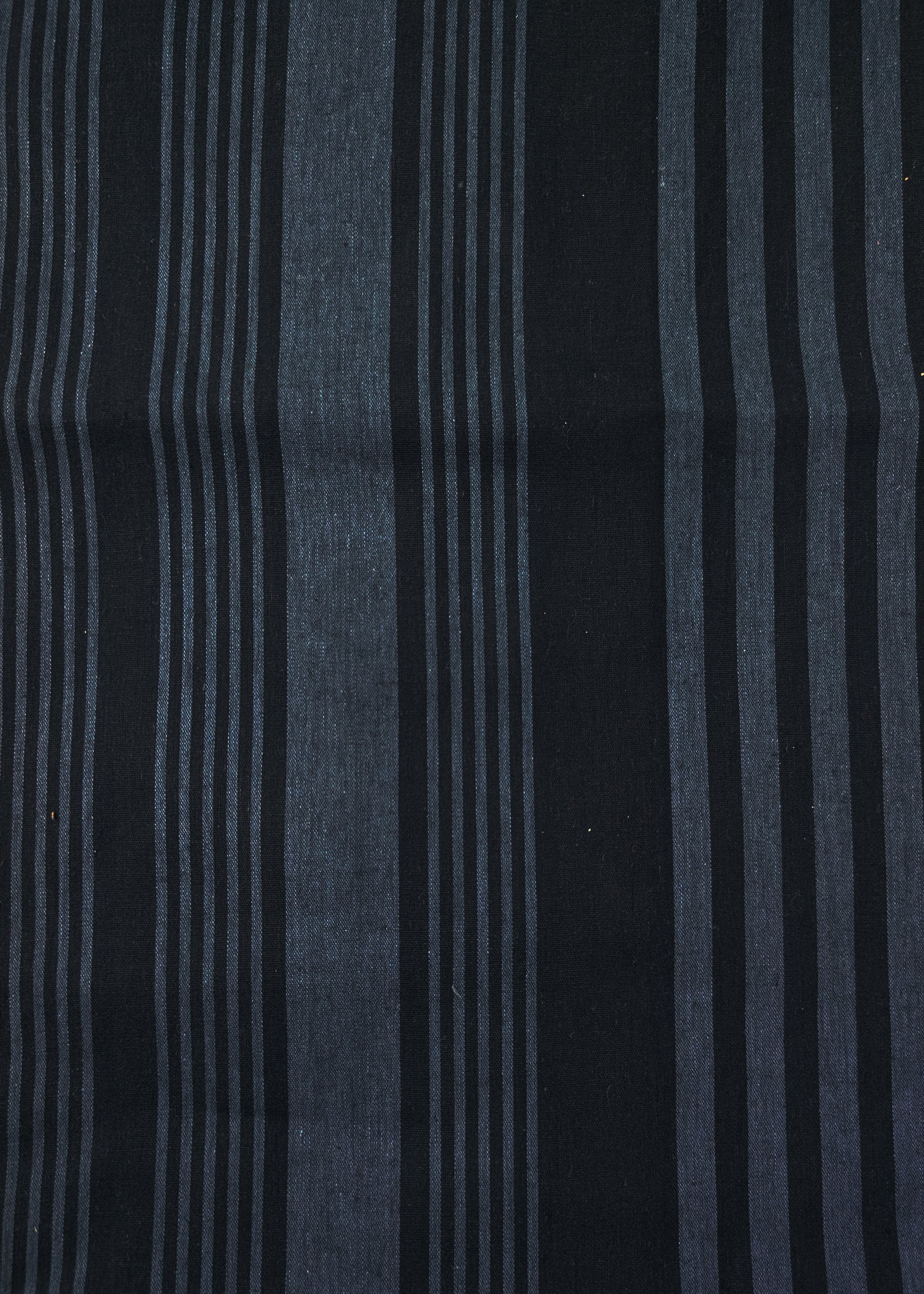 Traditional Japanese Men's Yukata Kimono Large - Stripes in Blue Gray