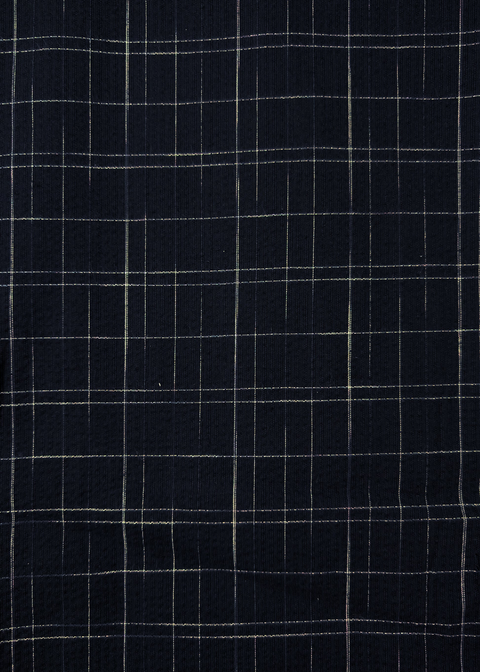 Traditional Japanese Men's Yukata Kimono - Line Pattern in Black