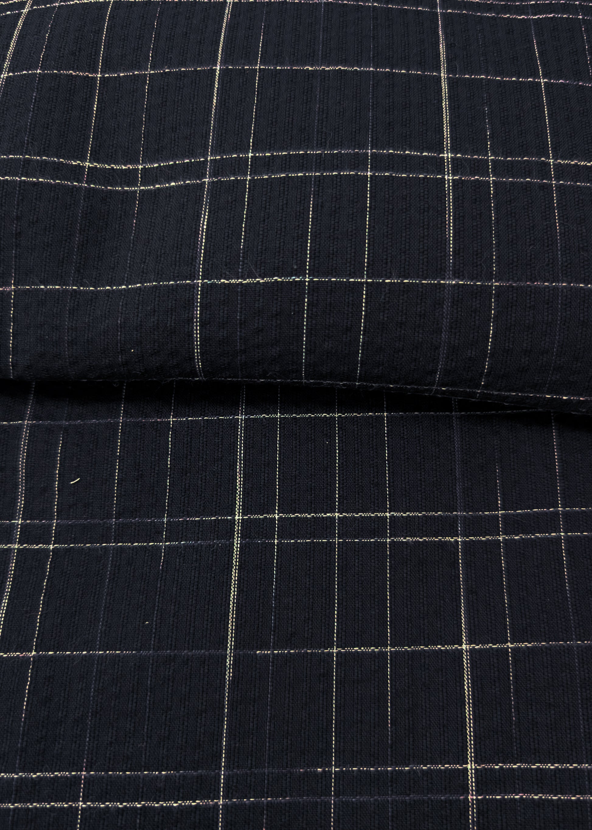 Traditional Japanese Men's Yukata Kimono - Line Pattern in Black