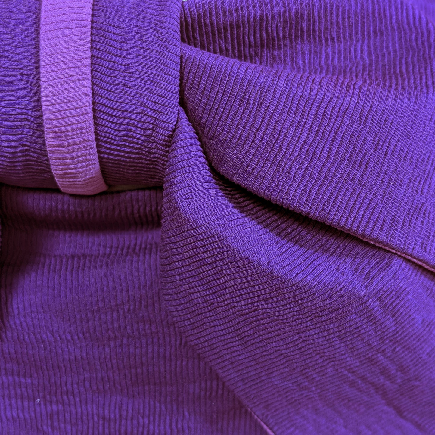 Traditional Japanese Women's Pre-Tied Bow Obi Belt- Textured Purple