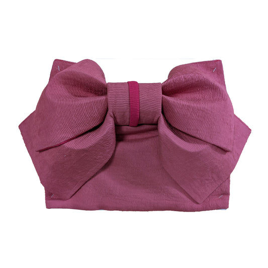 Japanese women's waist belt in red with a pretied bow
