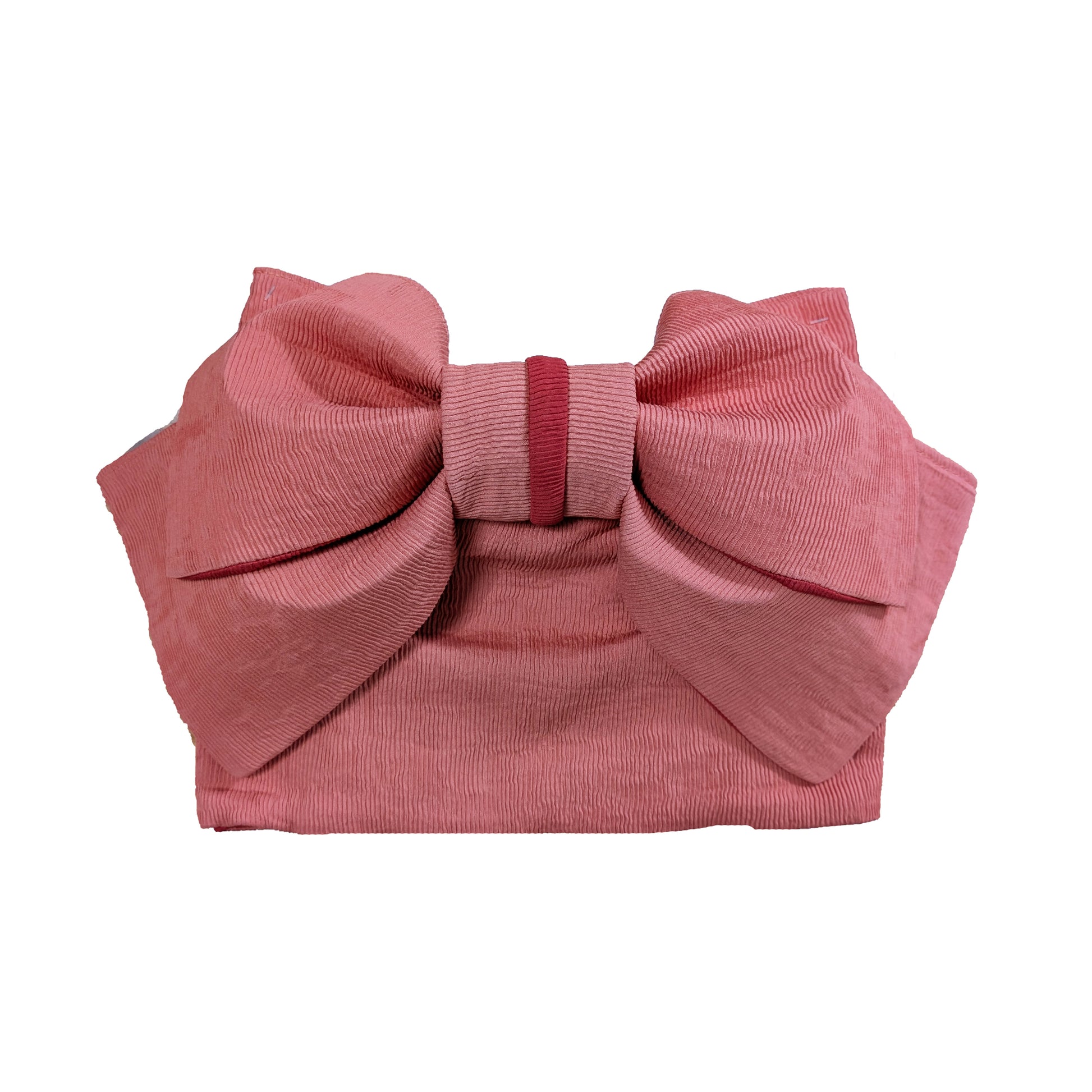 Traditional Japanese pink fabric bow 