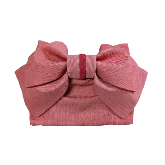 Traditional Japanese pink fabric bow 