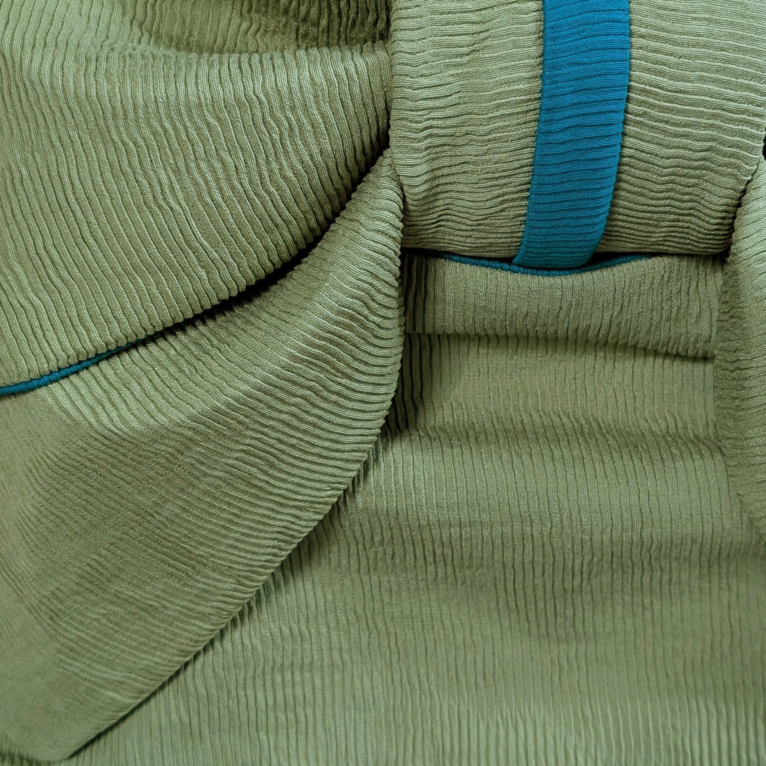 Traditional Japanese Women's Pre-Tied Obi Belt with Bow - Green