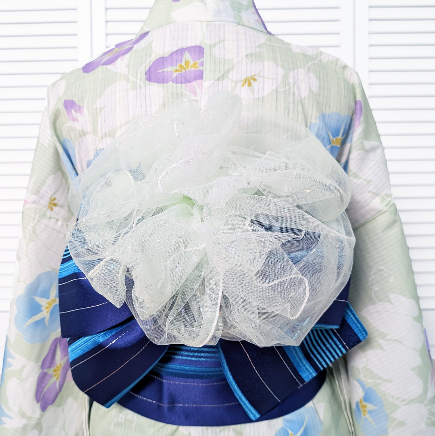 Decorative Obi Belt for Traditional Japanese Yukata Kimono - Green