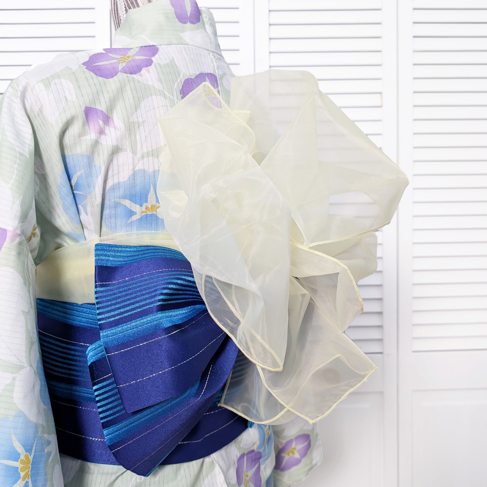 Decorative Obi Belt for Japanese Women's Yukata Kimono - Yellow