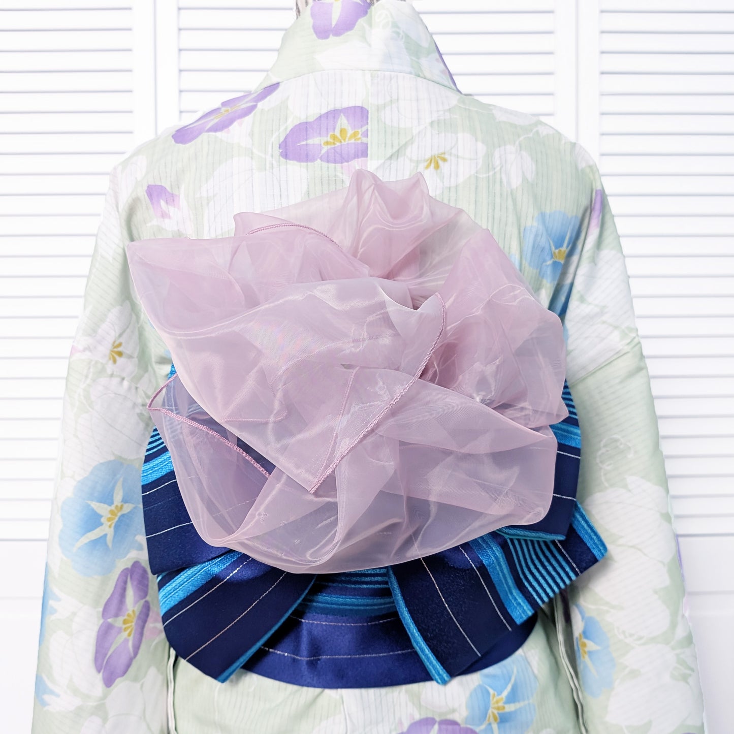 Decorative Obi Belt for Traditional Japanese Yukata Kimono - Purple