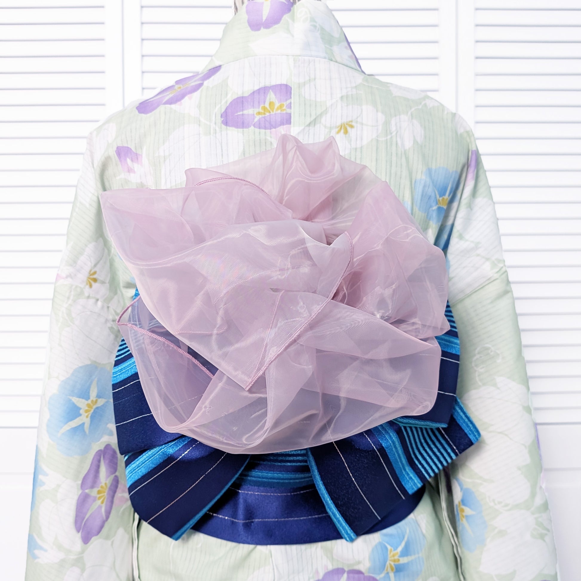 Decorative Obi Belt for Traditional Japanese Yukata Kimono - Purple