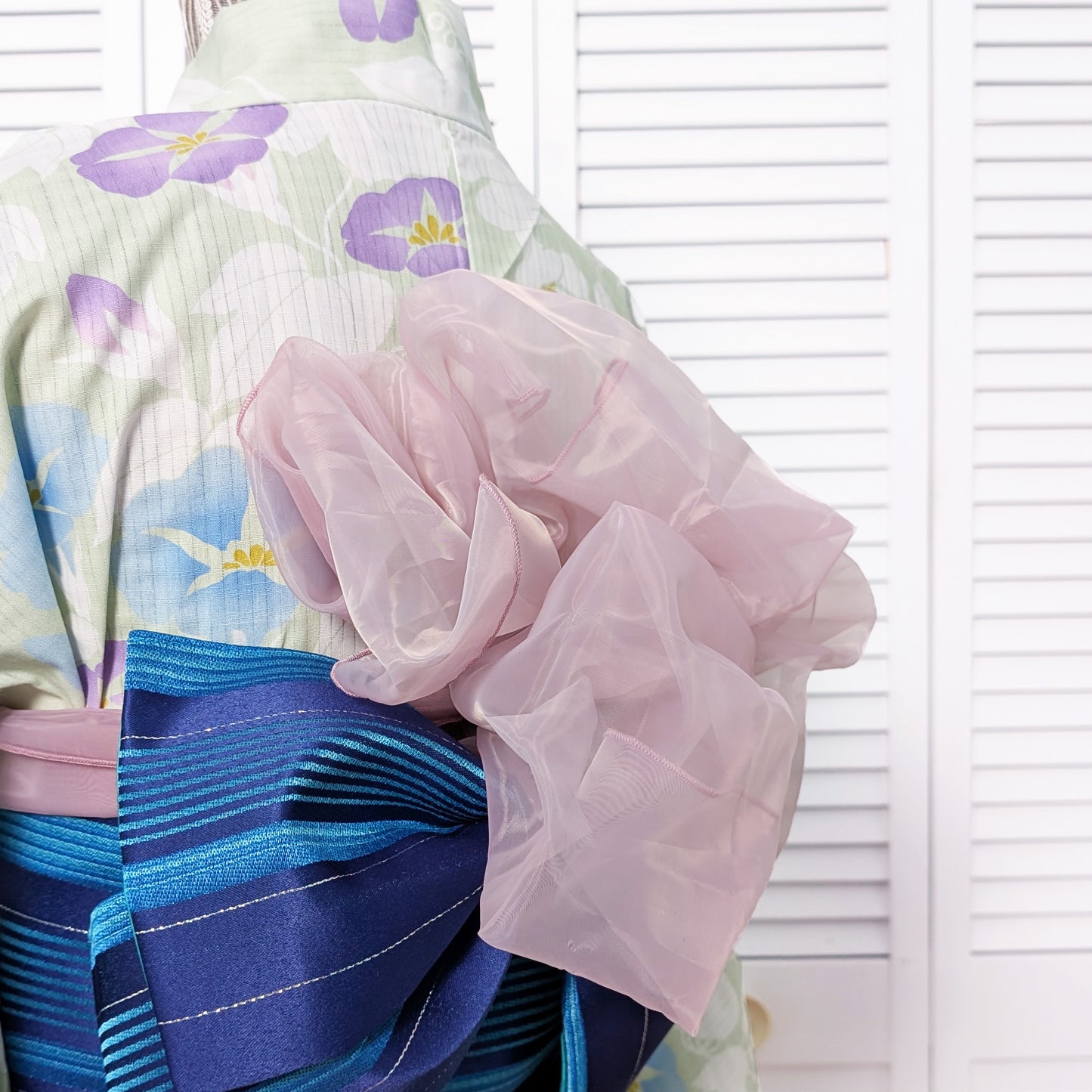 Decorative Obi Belt for Traditional Japanese Yukata Kimono - Purple