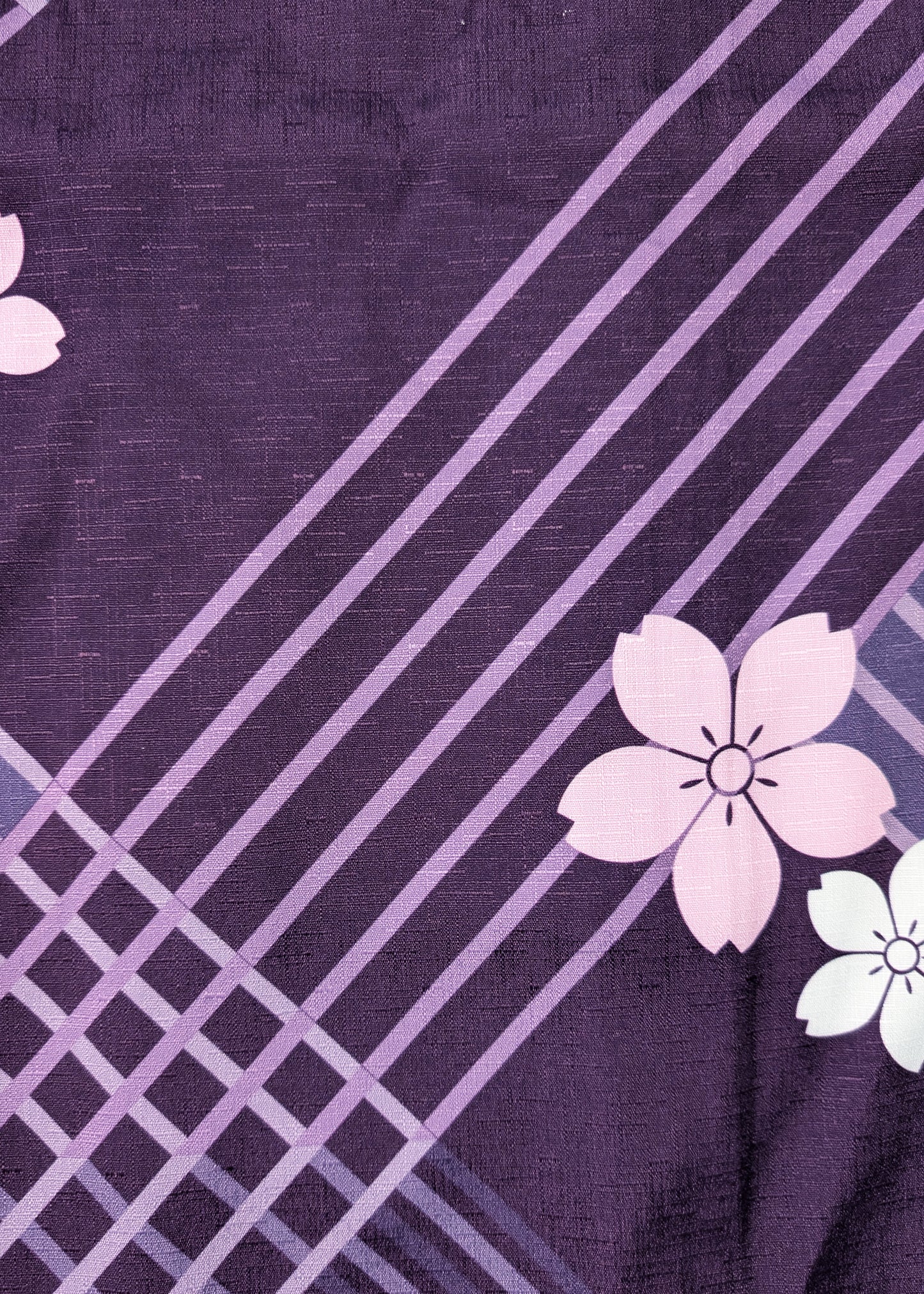 Couples' Yukata Kimono - Cherry Blossom Geometrics (Style #C1000)