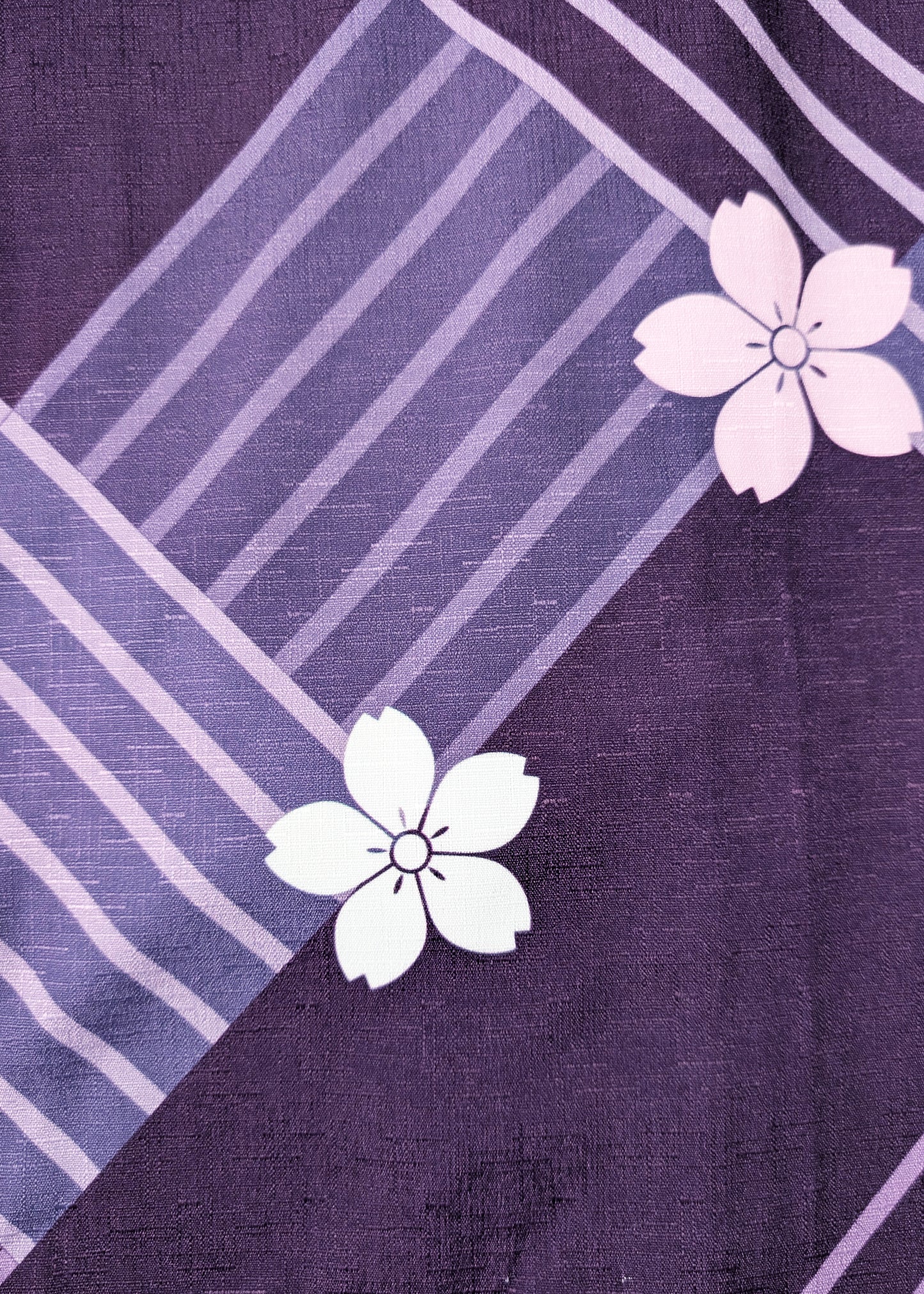 Couples' Yukata Kimono - Cherry Blossom Geometrics (Style #C1000)