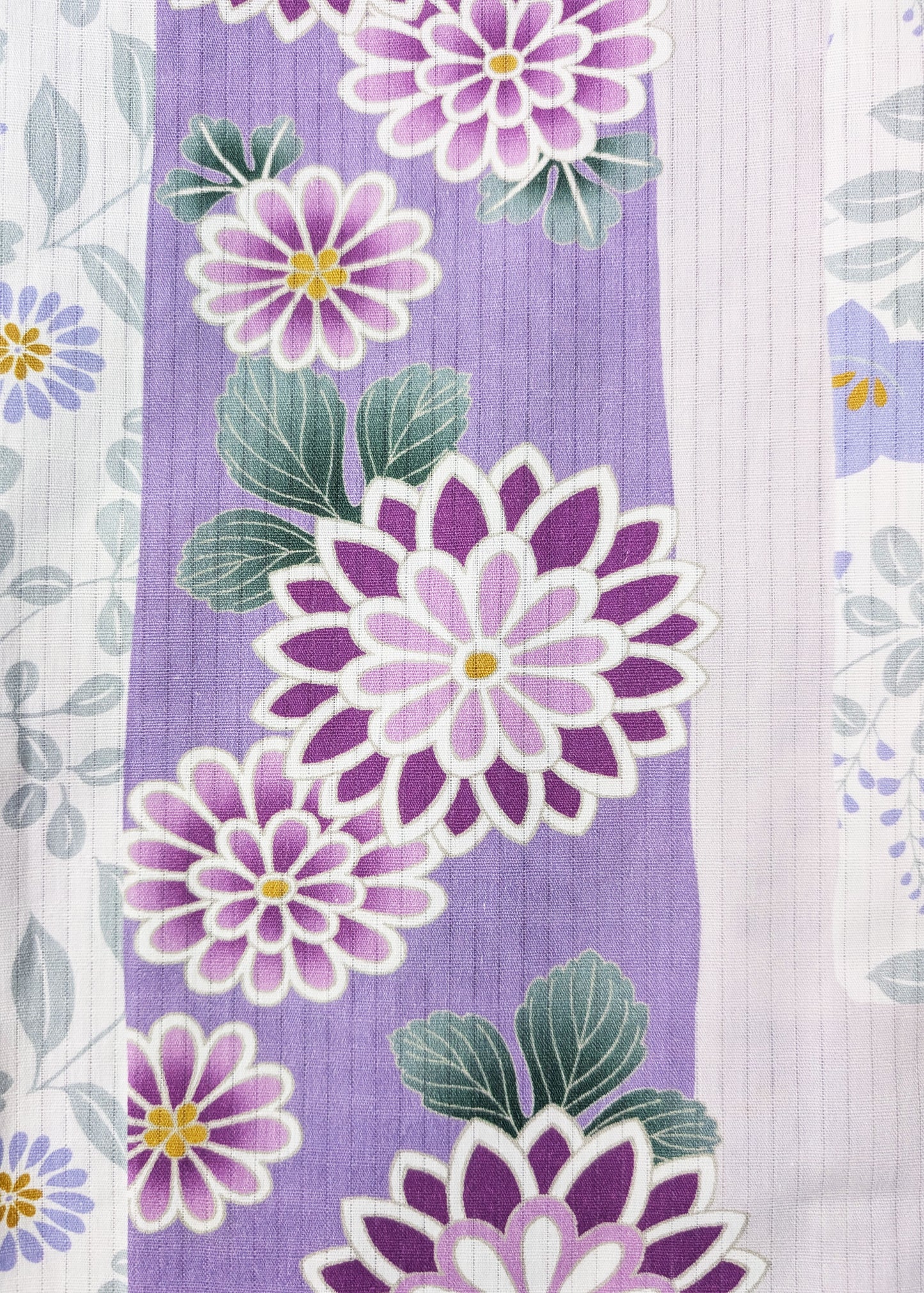 Purple floral pattern on a white background