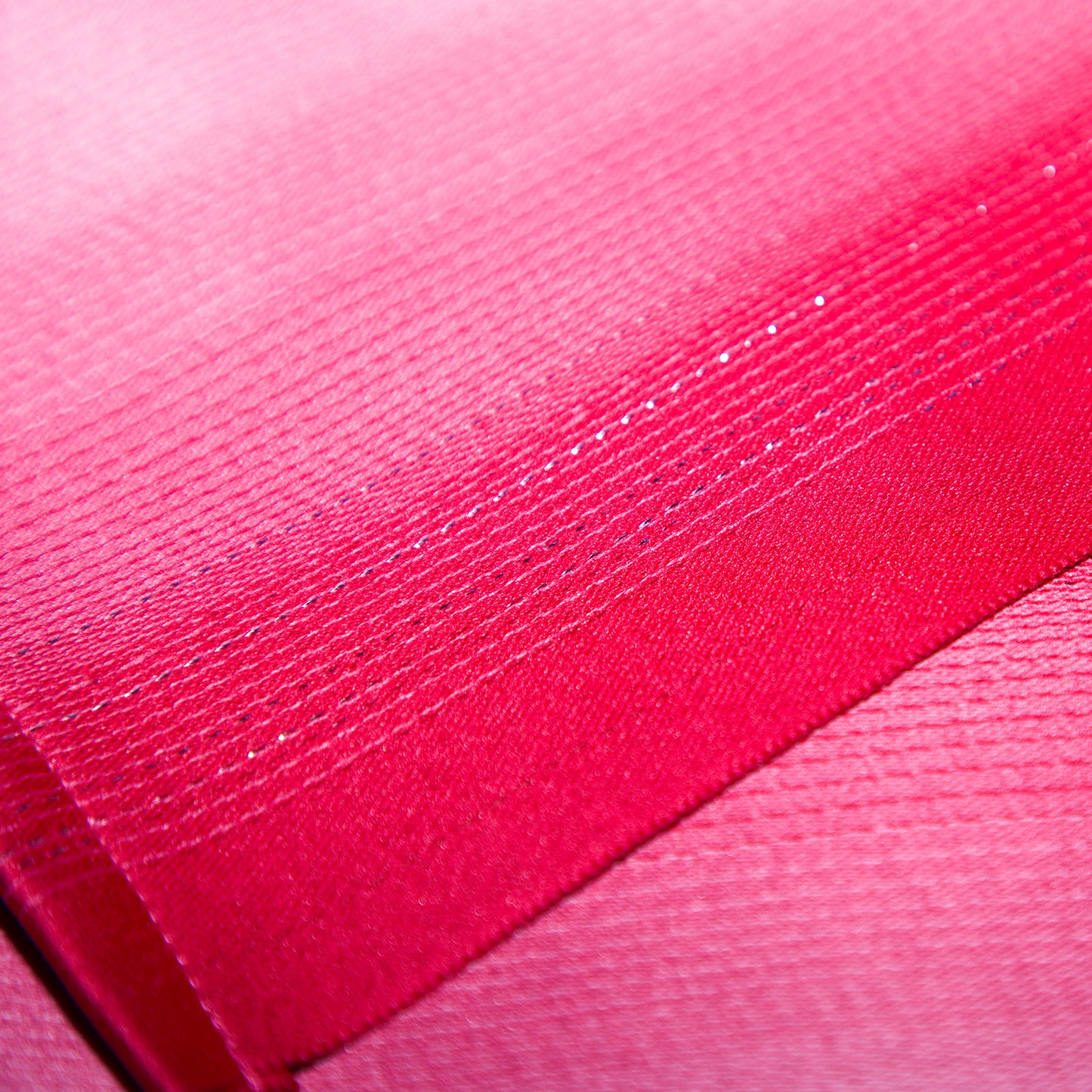 Flat Obi Belt - Gradient Hot Pink with Silver