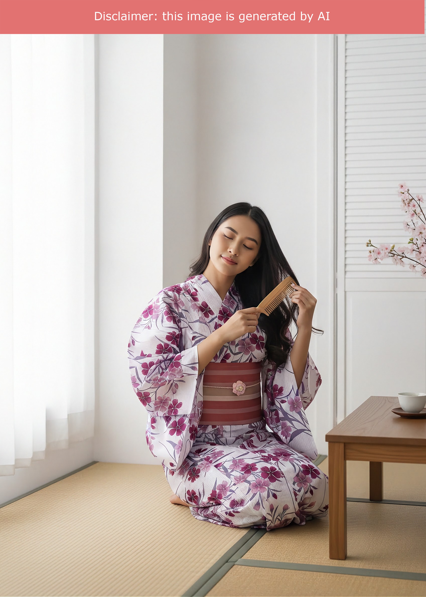 Japanese Traditional Summer Yukata Kimono Plus Size - Dianthus Blooms