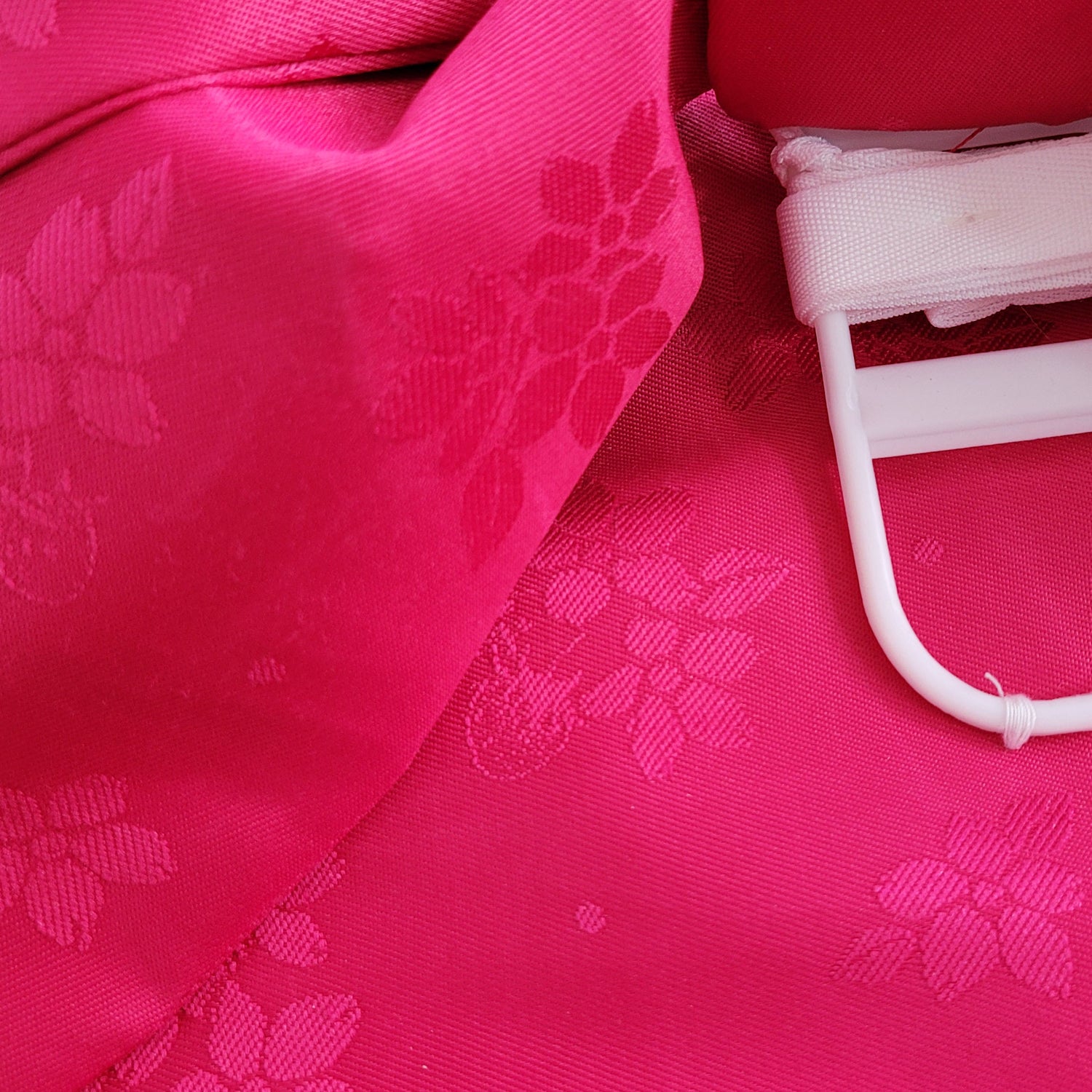 Japanese Pre-Tied Obi Belt - Hot Pink Floral